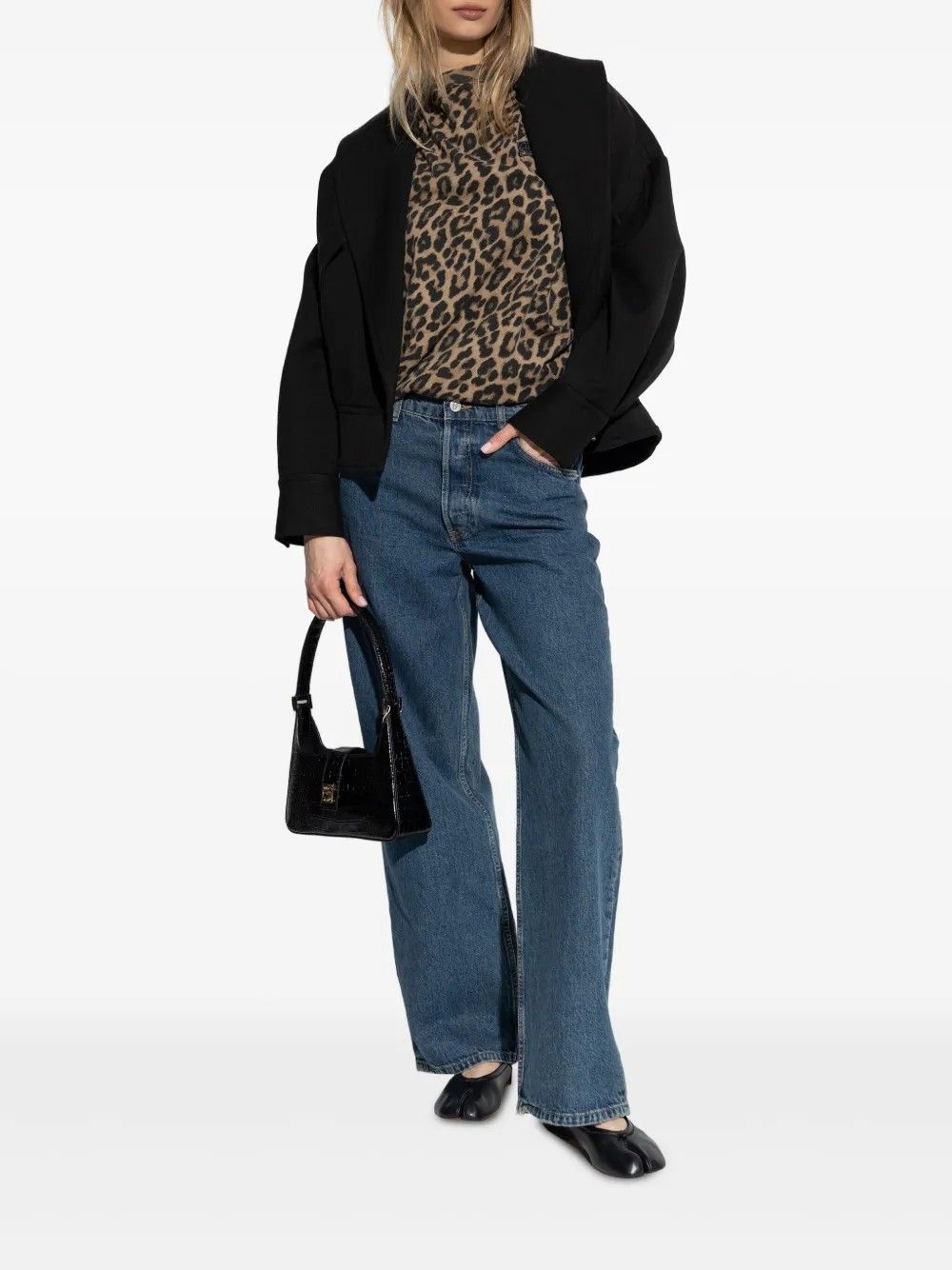 AVI TEE #LEOPARD  ANINE BING T-shirt A 08 11154 MTL59