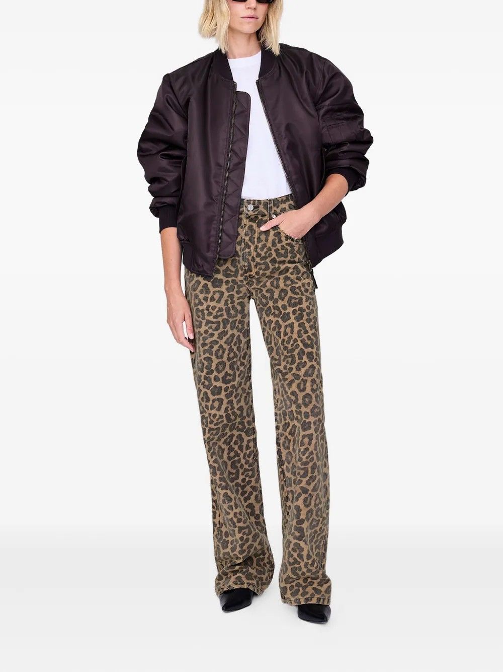 HUGH JEANS #LEOPARD  ANINE BING Jeans A 06 11765 MTL59