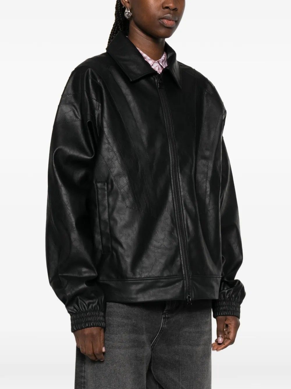 PLEATHER JKT #BLACK ADIDAS ORIGINALS Outerwear KD2431