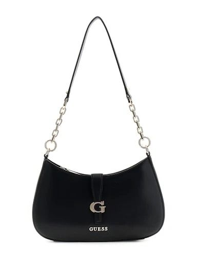 CARRIE TOP ZIP SHOULDER BAG #BLACK GUESS  Bags HWVG98 96180 BLA