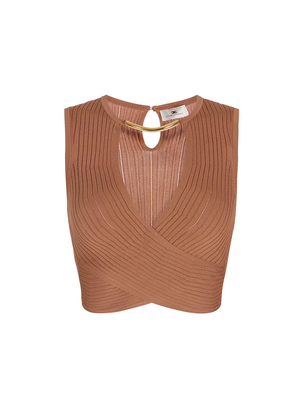 TOP TRICOT CUOIO #600 ELISABETTA FRANCHI Top TK76S61E2