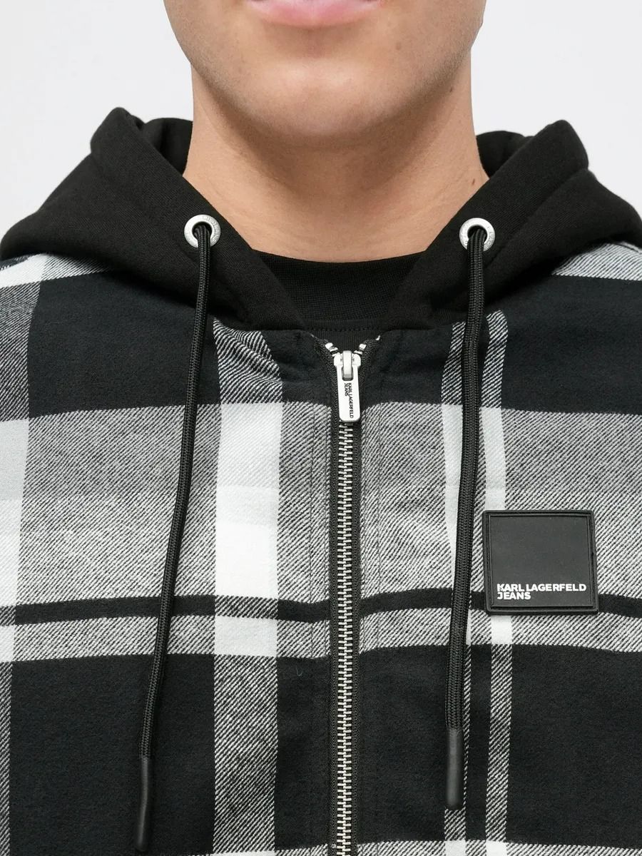 KLJ CHECK JACKET BLACK/WHITE #998 KARL LAGERFELD Capispalla B1M14022