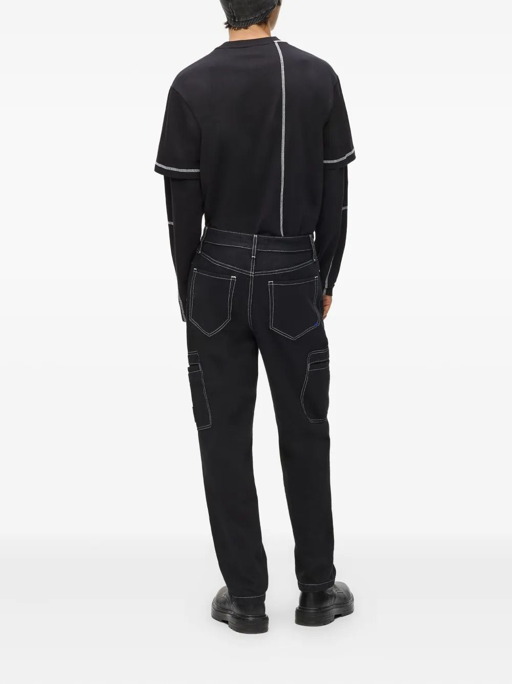 KLJ CONTRAST STITCH PANT BLACK #999 KARL LAGERFELD Trousers B1M10025