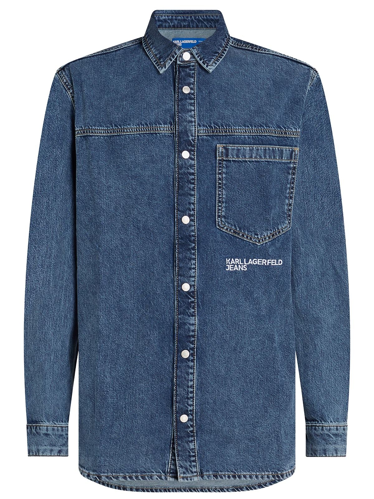KLJ BOXY DENIM BLOUSE MID BLUE #1VA KARL LAGERFELD Shirt B1W11021