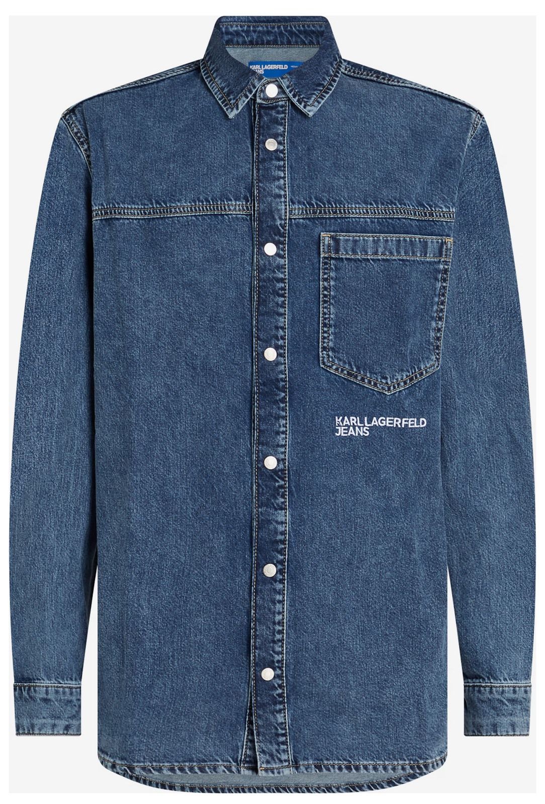 KLJ BOXY DENIM BLOUSE MID BLUE #1VA KARL LAGERFELD Shirt B1W11021
