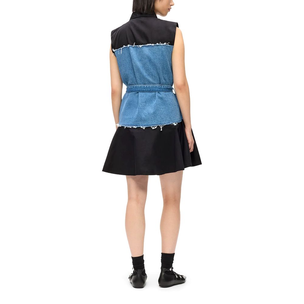 KLJ MIXED MATERIAL DRESS BLUE-BLACK #1GK KARL LAGERFELD Vestiti B1W13035