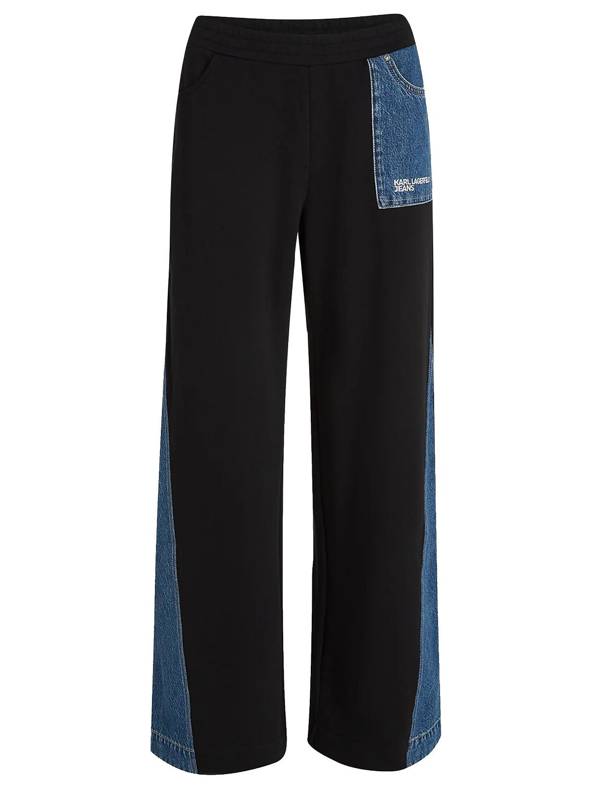 KLJ MIXED MATERIAL SWEATPANT BLUE-BLACK #1GK KARL LAGERFELD Pantaloni B1W10089