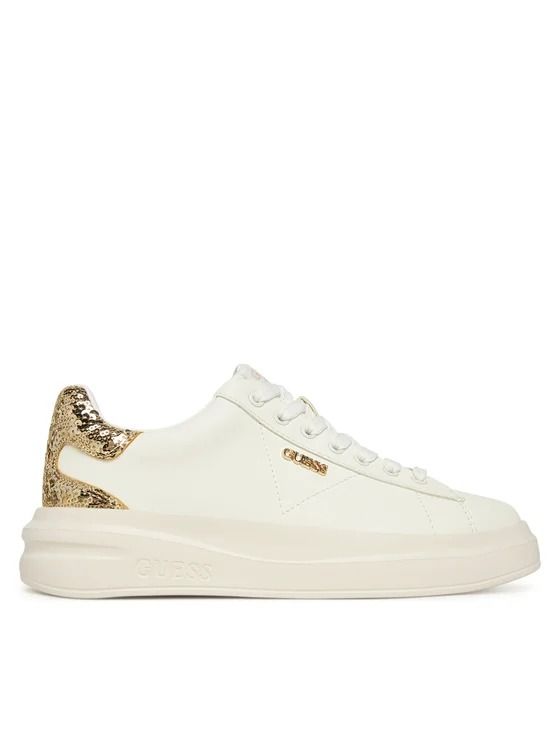 ELBINA10 #WHITE GOLD GUESS  Shoes FLFE10 ELE12 WHIGO
