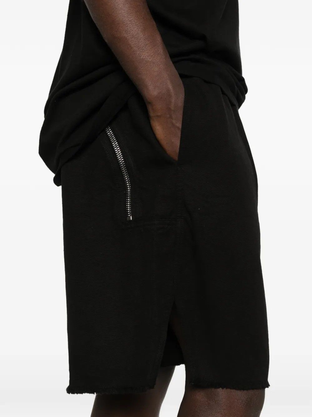 LONG BOXERS BUTT ZIP BLACK #09 RICK OWENS DRKSHW Shorts DU01F4383 CVS