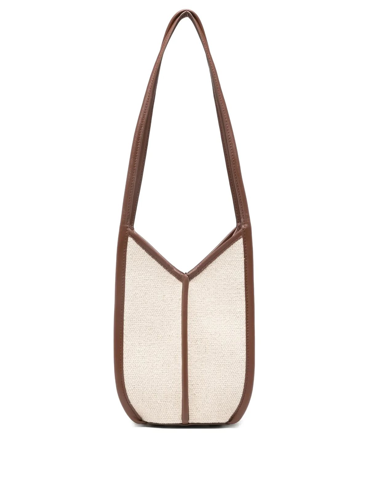 TRIMMED BUCKET SHOULDER BAG #IVORY/CHESTNUT HEREU Bags CABUCAWBS26.003.7CH