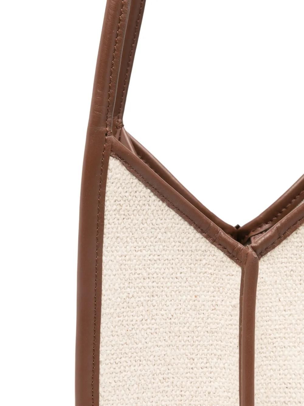 TRIMMED BUCKET SHOULDER BAG #IVORY/CHESTNUT HEREU Bags CABUCAWBS26.003.7CH
