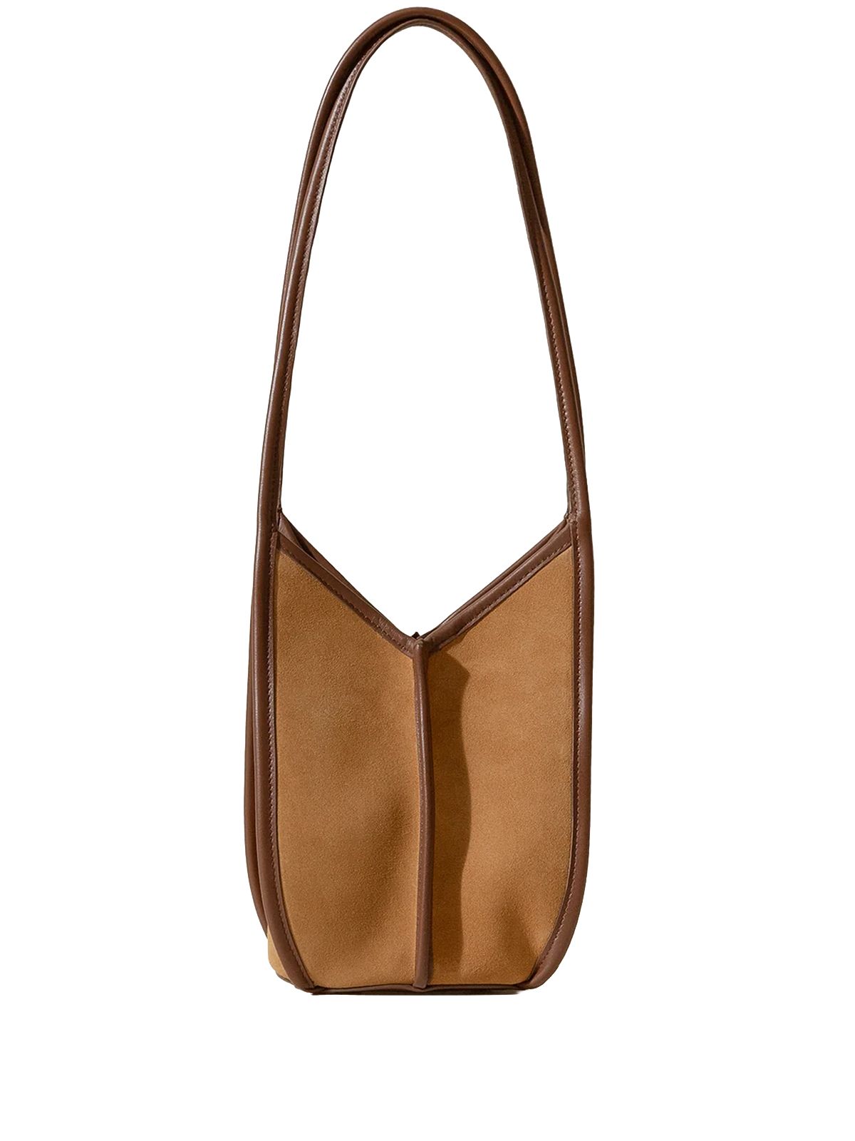 TRIMMED BUCKET SHOULDER BAG #TAN/CHESTNUT HEREU Bags CALELLA BUCKET SUEDE