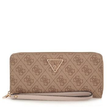 LAUREL II SLG LRG ZIP AROUND #LATTE LOGO/BROWN GUESS  Accessories SWSS74 59146 LGW