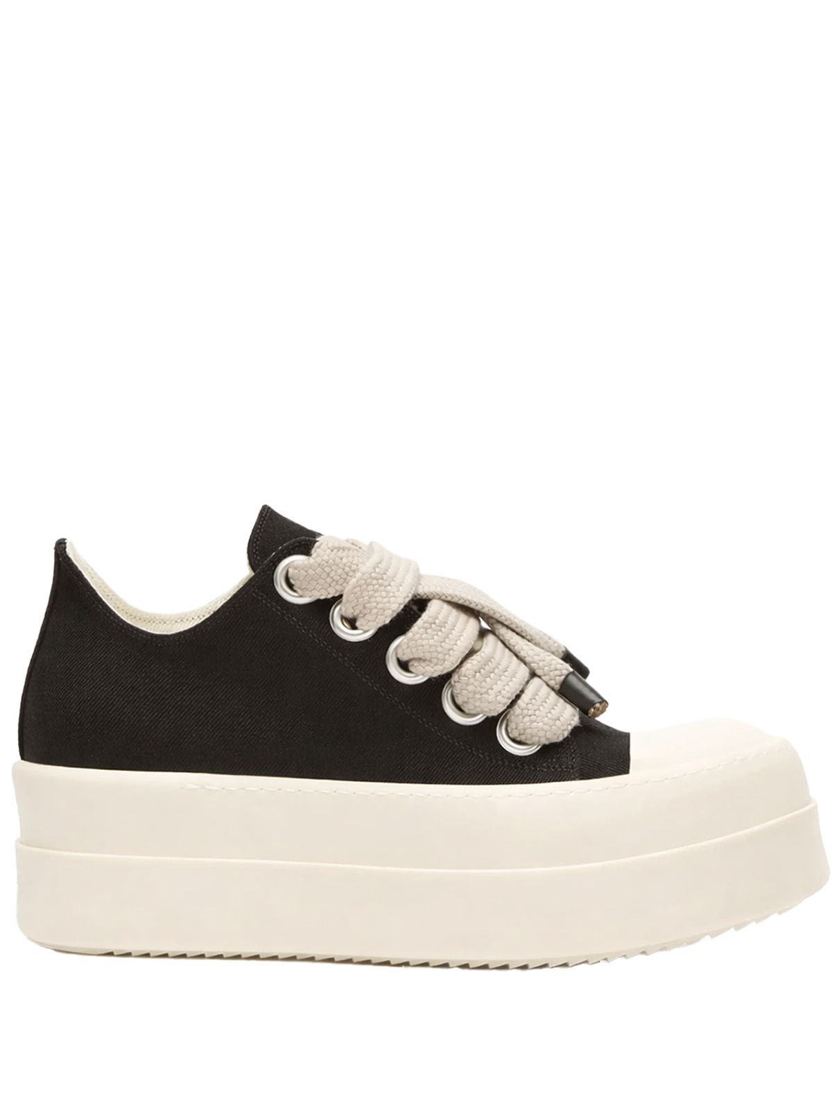 MEGA BUMPER JUMBOLACE LOW BLACK/MILK #911 RICK OWENS DRKSHW Scarpe DS01F4851