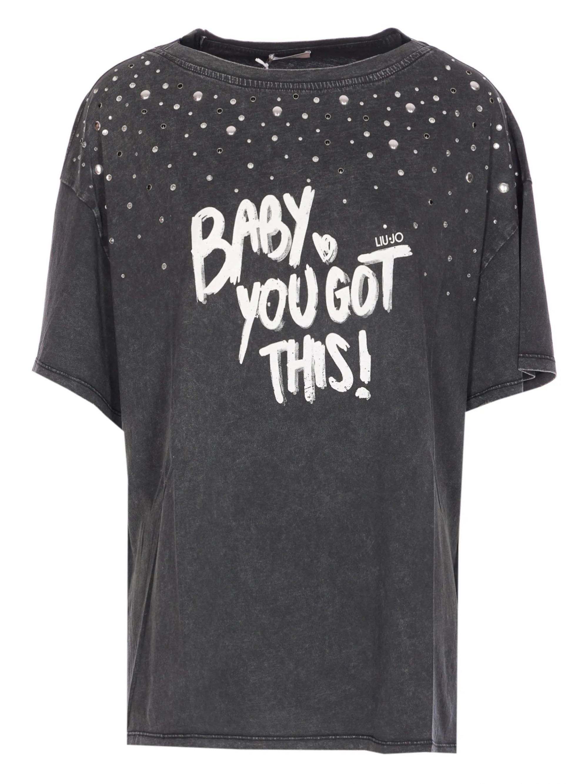 T-SHIRT MODA M/C NERO #P9262 LIU JO T-shirt WA6131J3868 P9262