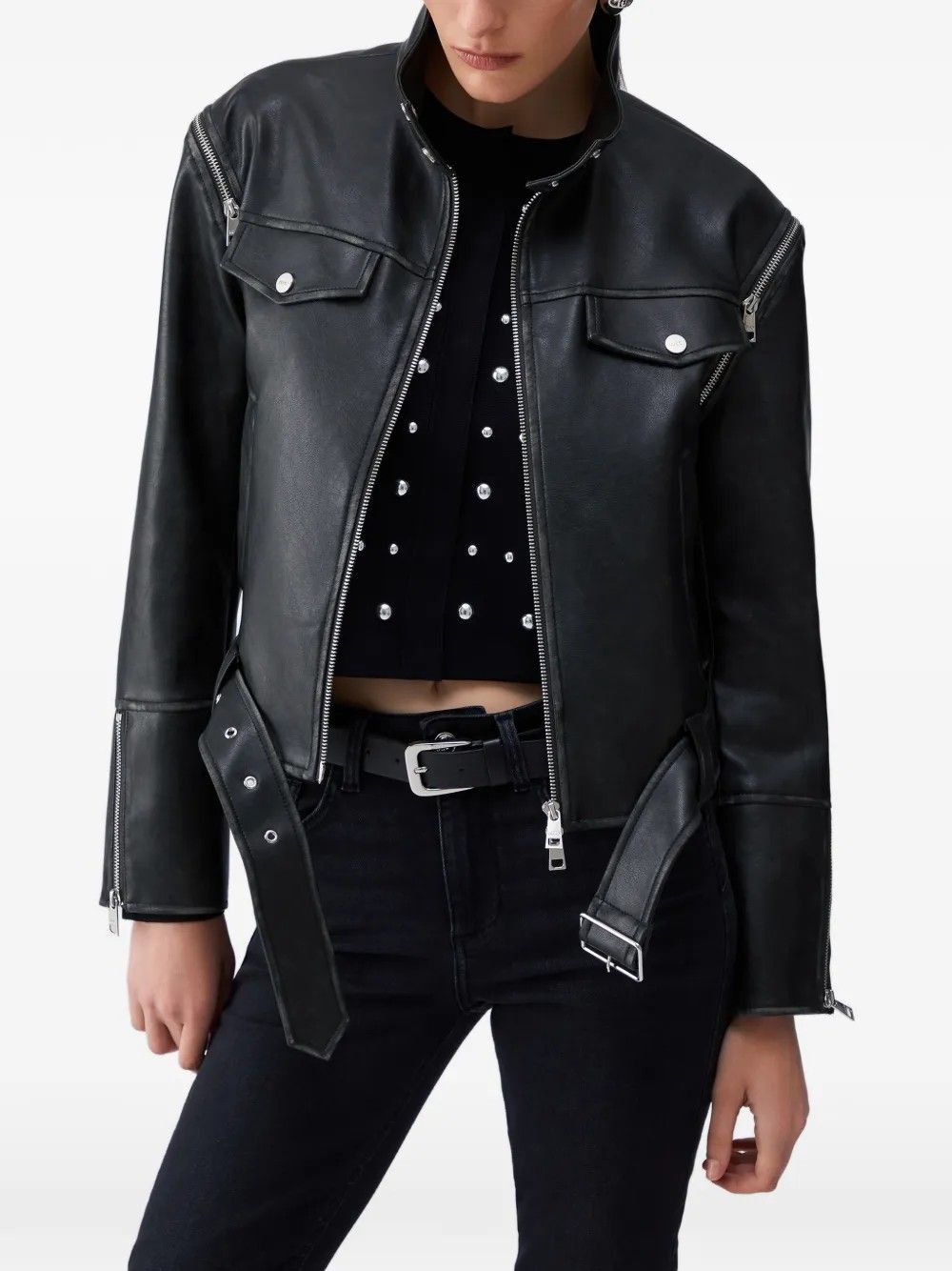 GIUBB TS. SPALMATO NERO WASHED # C3088 LIU JO Capispalla WA6063E1106 C3088