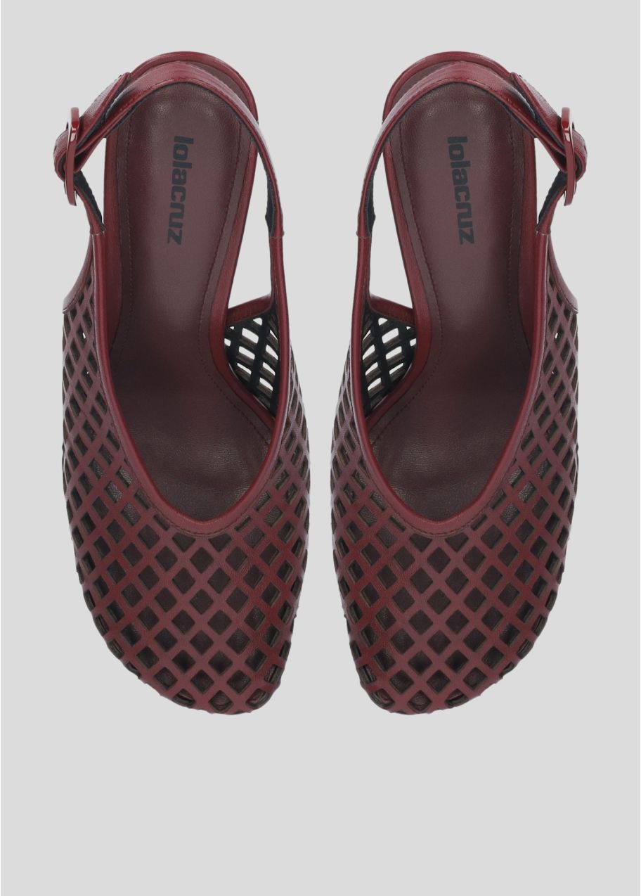SALONES #BURGUNDI LOLA CRUZ Shoes 007Z14BK