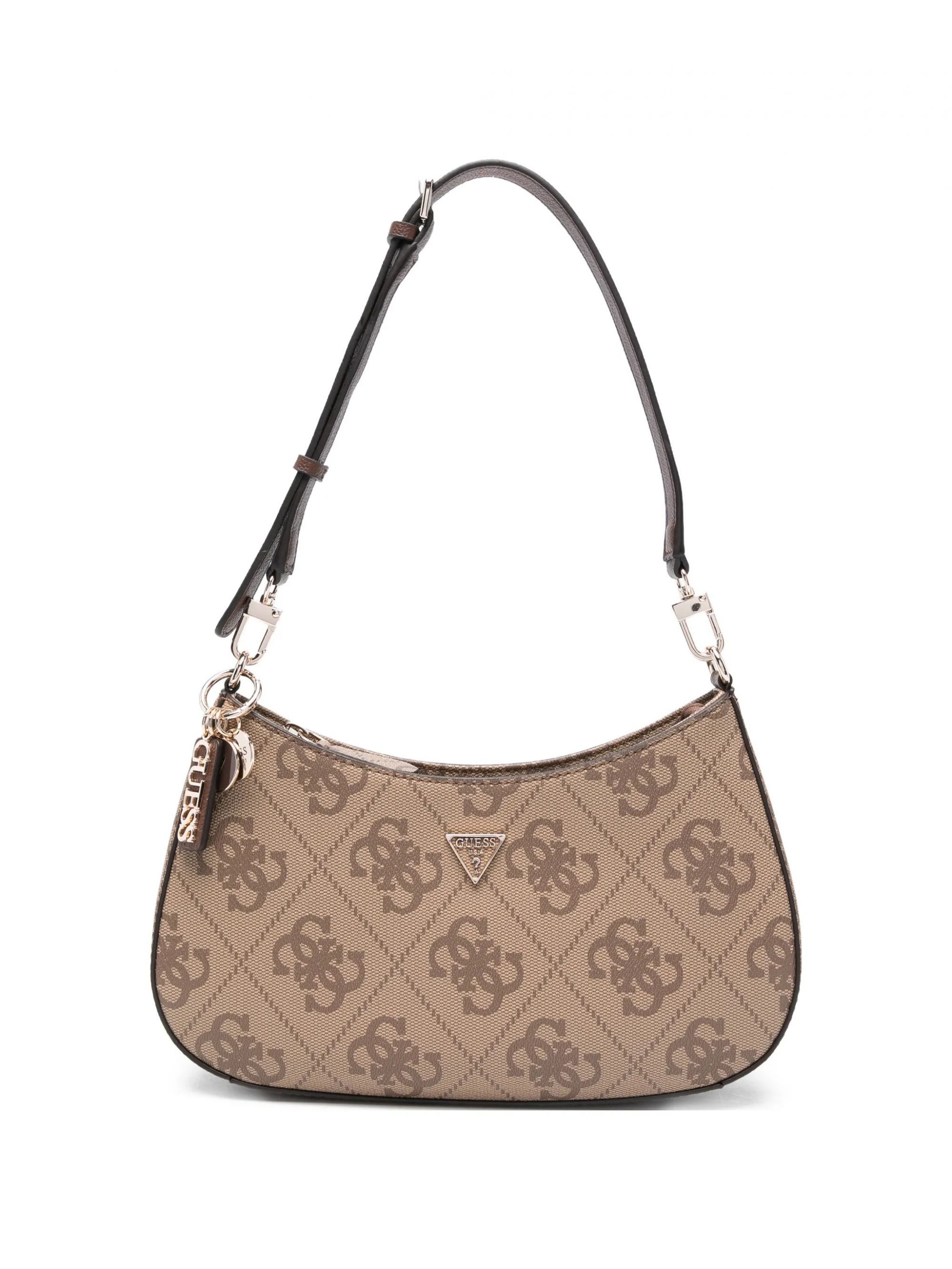 NOELLE II TOP ZIP SHOULDER BAG #LATTE LOGO/BROWN GUESS  Bags HWSO96 72180 LGW