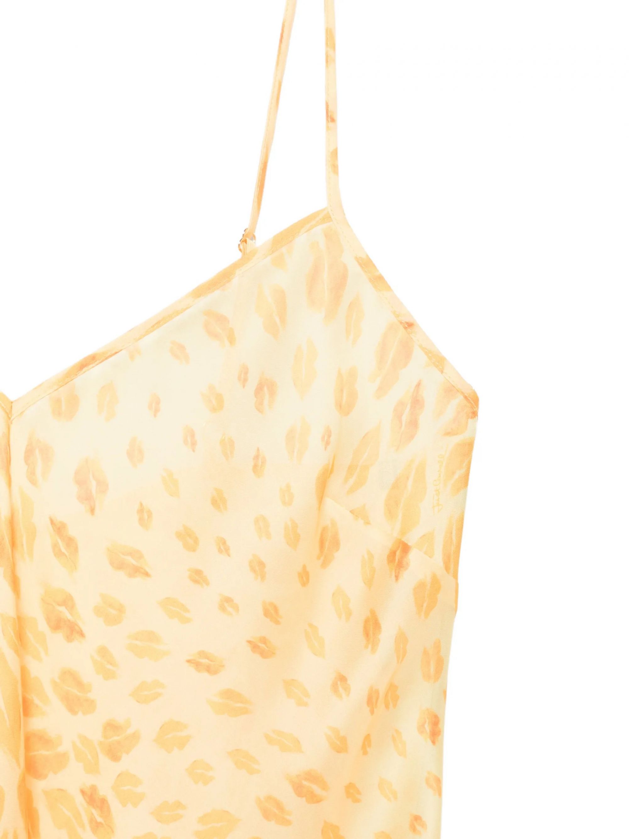 CAMISOLE CHIFFON STAMPA JAGUAR KISS POP CORN #644 JUST CAVALLI Top 80PAM201 NS778