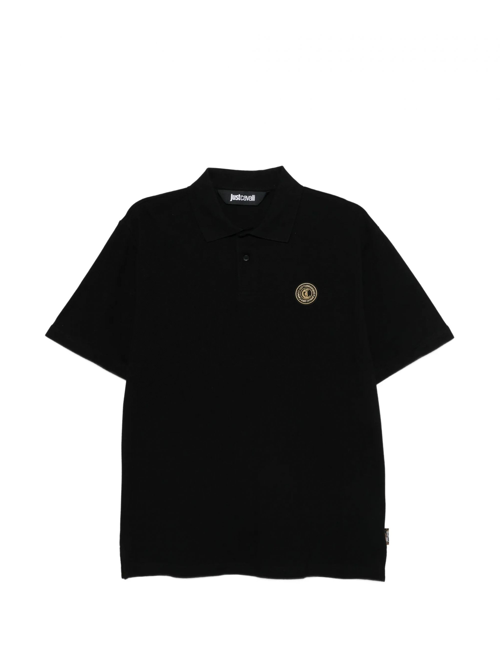 PATCH ROUND POLO T.SHIRT BLACK #899 JUST CAVALLI T-shirt 80OAGT27 CJ506