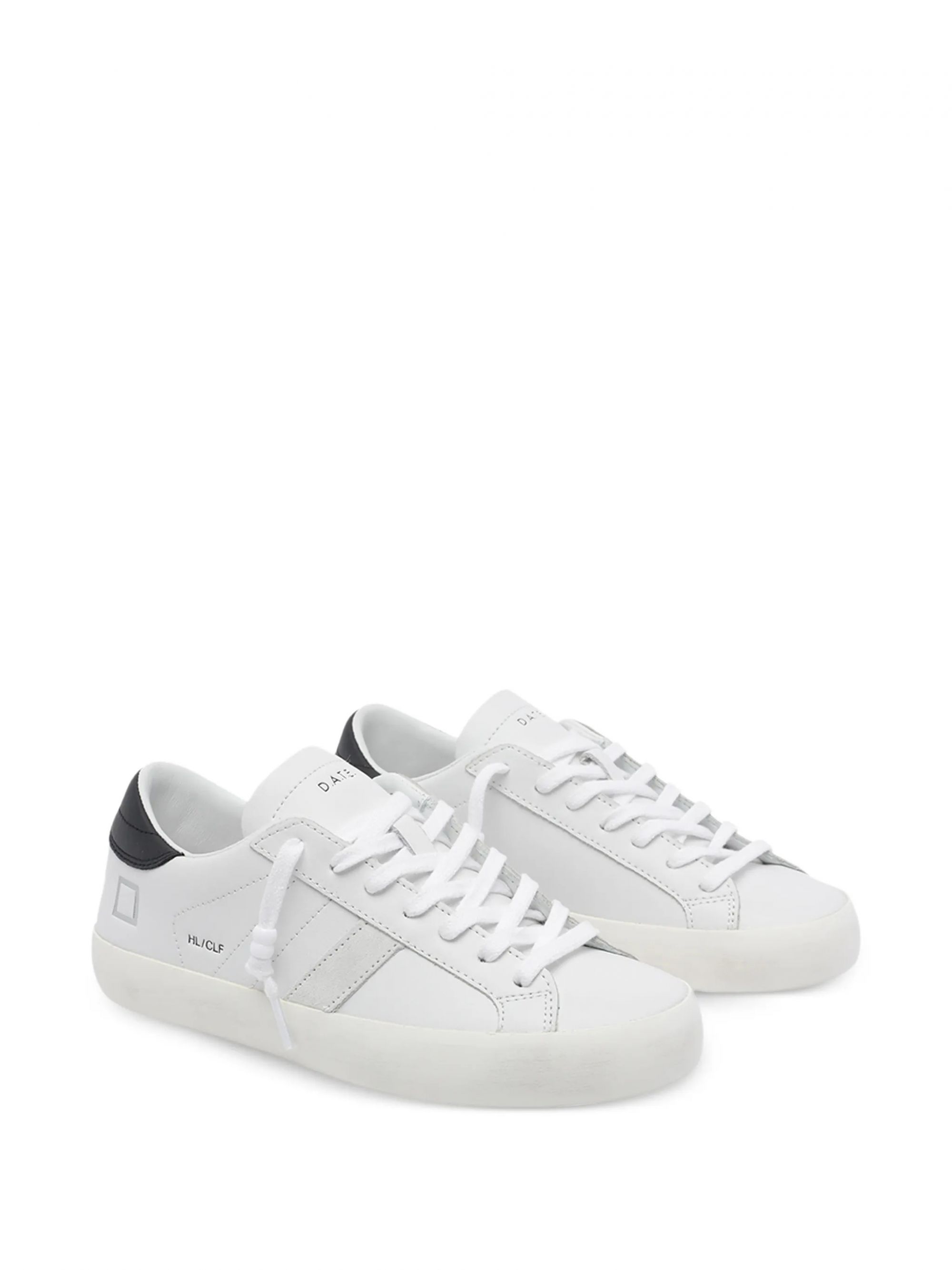HILL LOW CALF #WHITE-BLACK D.A.T.E. Scarpe W441 HL CA WB