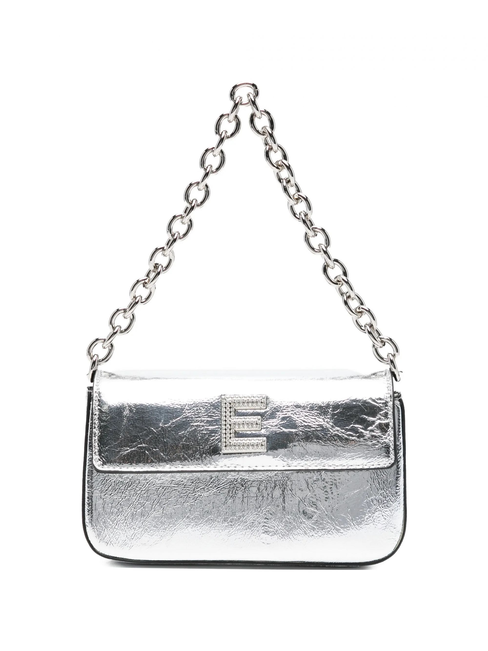 FLAP BAG AGNES METALLIC #SILVER ERMANNO FIRENZE Borse 12402166