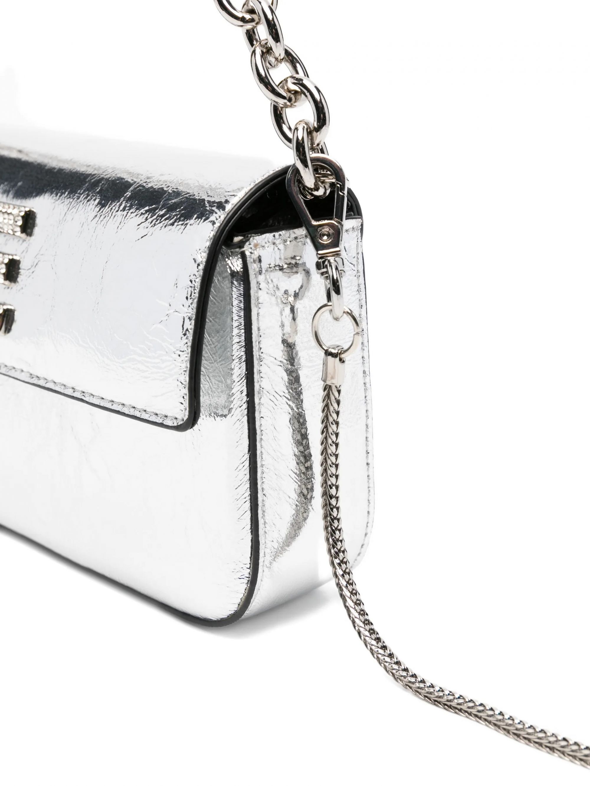FLAP BAG AGNES METALLIC #SILVER ERMANNO FIRENZE Borse 12402166