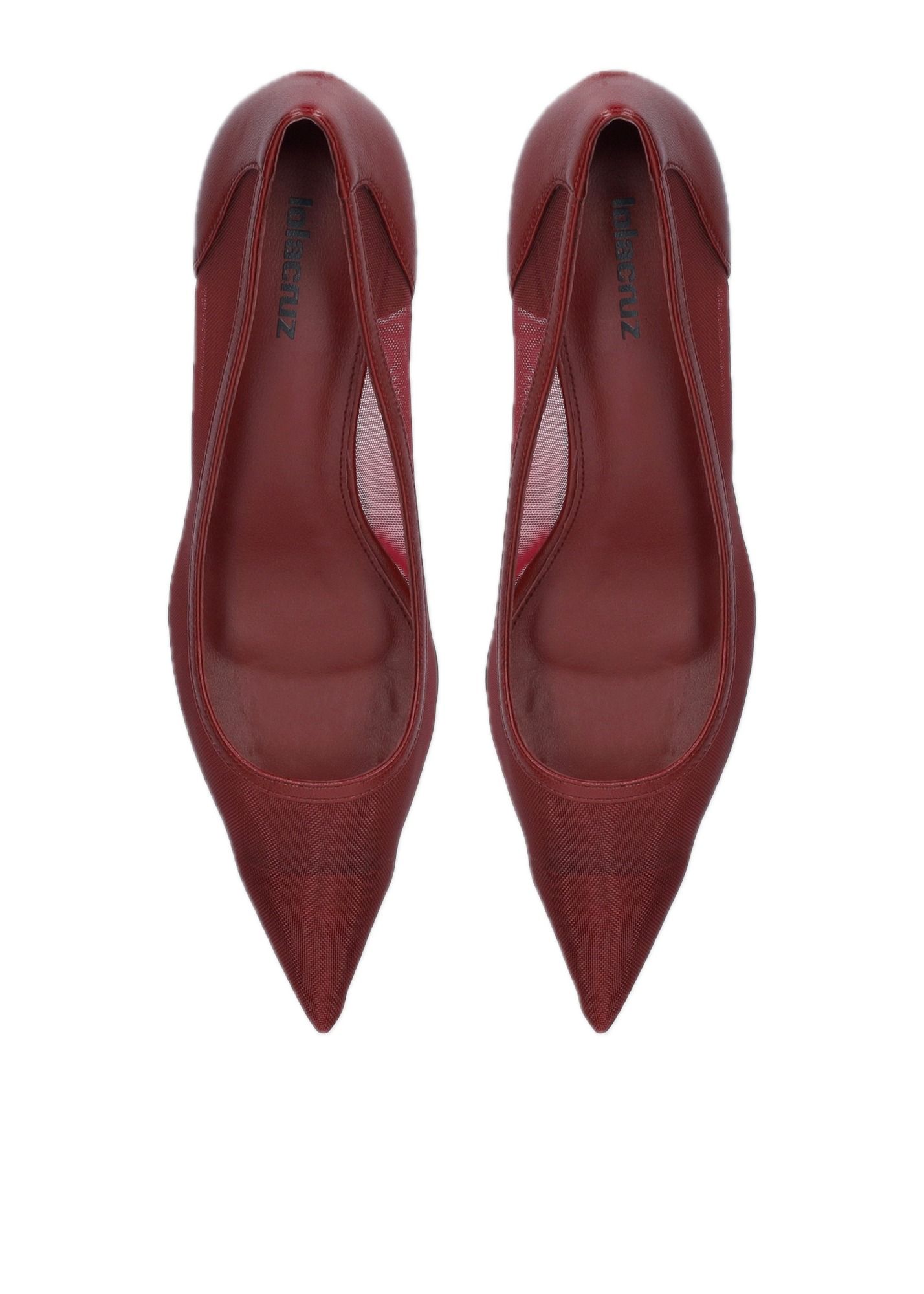 SALONES #BURGUNDI LOLA CRUZ Shoes 044Z27BK