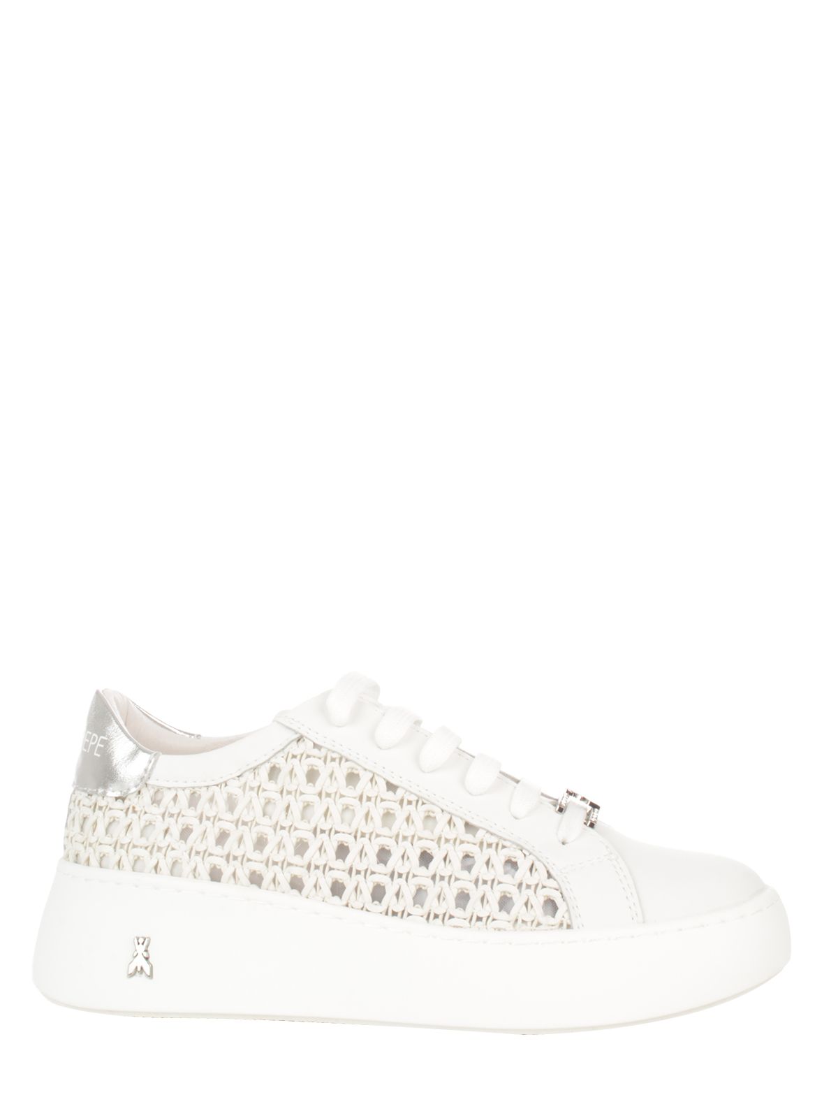 SNEAKERS INTRECCIO #BIANCO/ARGENTO PATRIZIA PEPE GIRL Scarpe PJ351.30