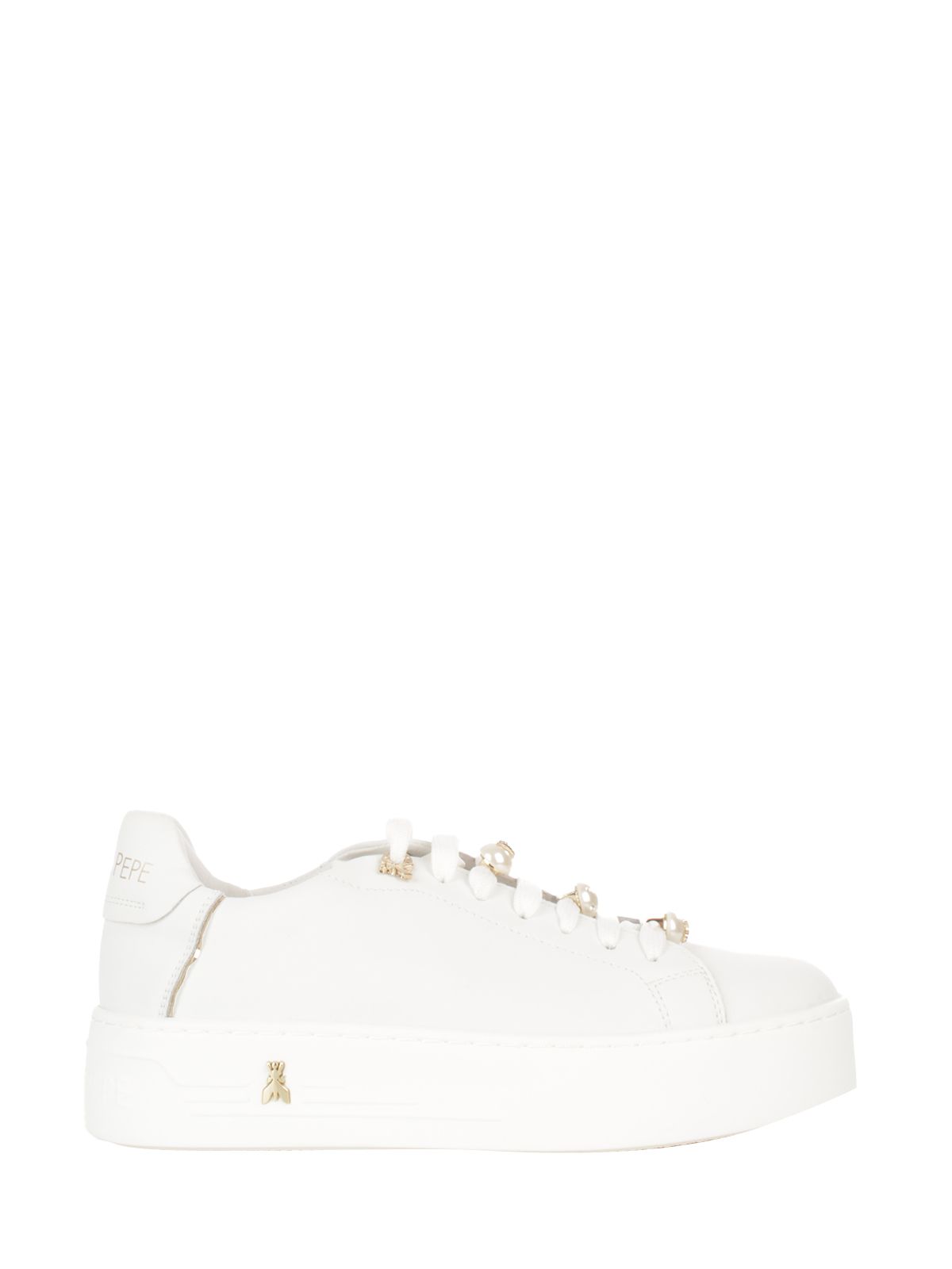 SNEAKERS SMITH #BIANCO/PLATINO PATRIZIA PEPE GIRL Scarpe PJ358.27