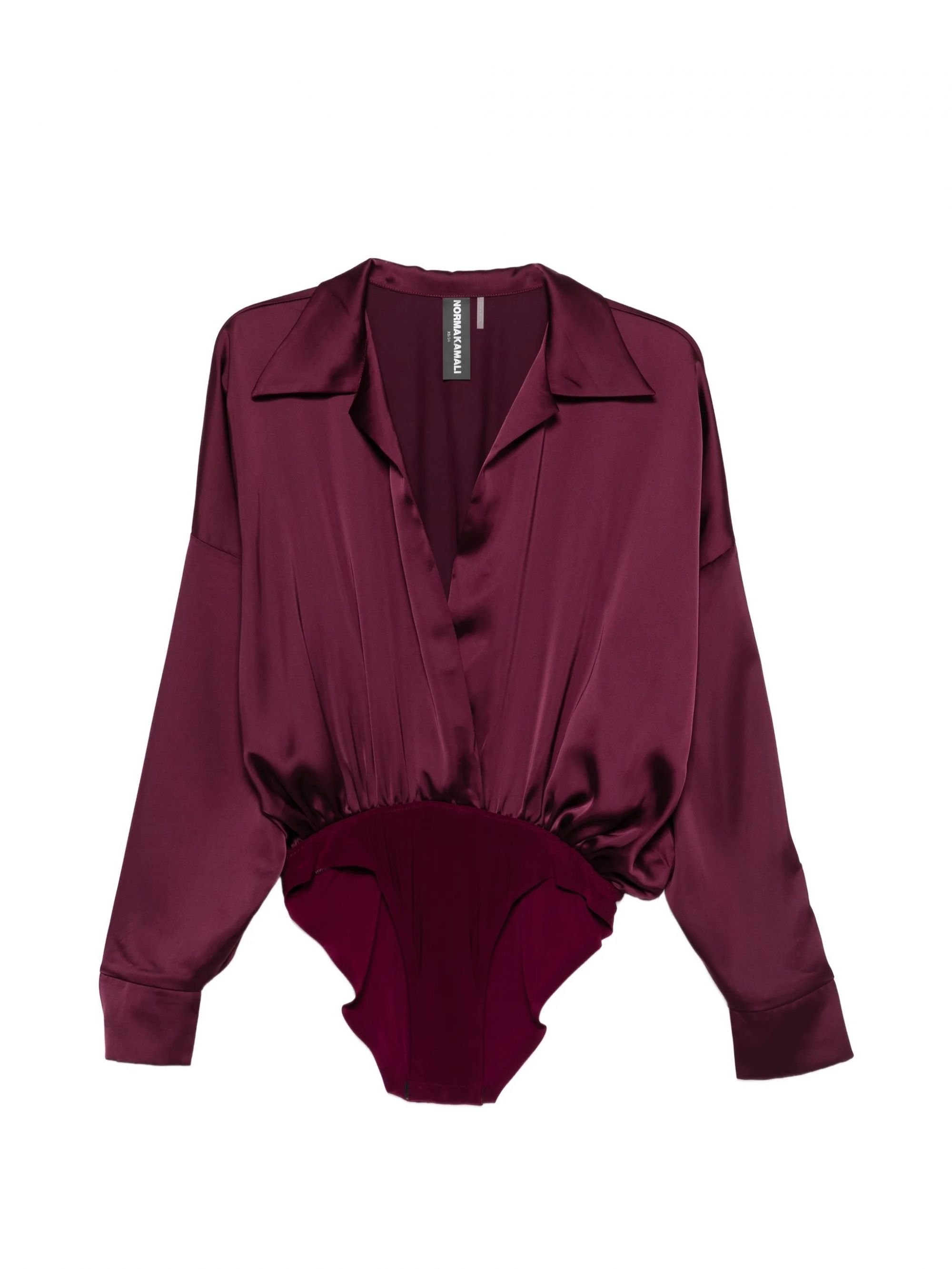 SUPER OVERSIZED BOYFRIEND NK SHIRT BODYSUIT #PLUM NORMA KAMALI Camicie ST425BSA183043