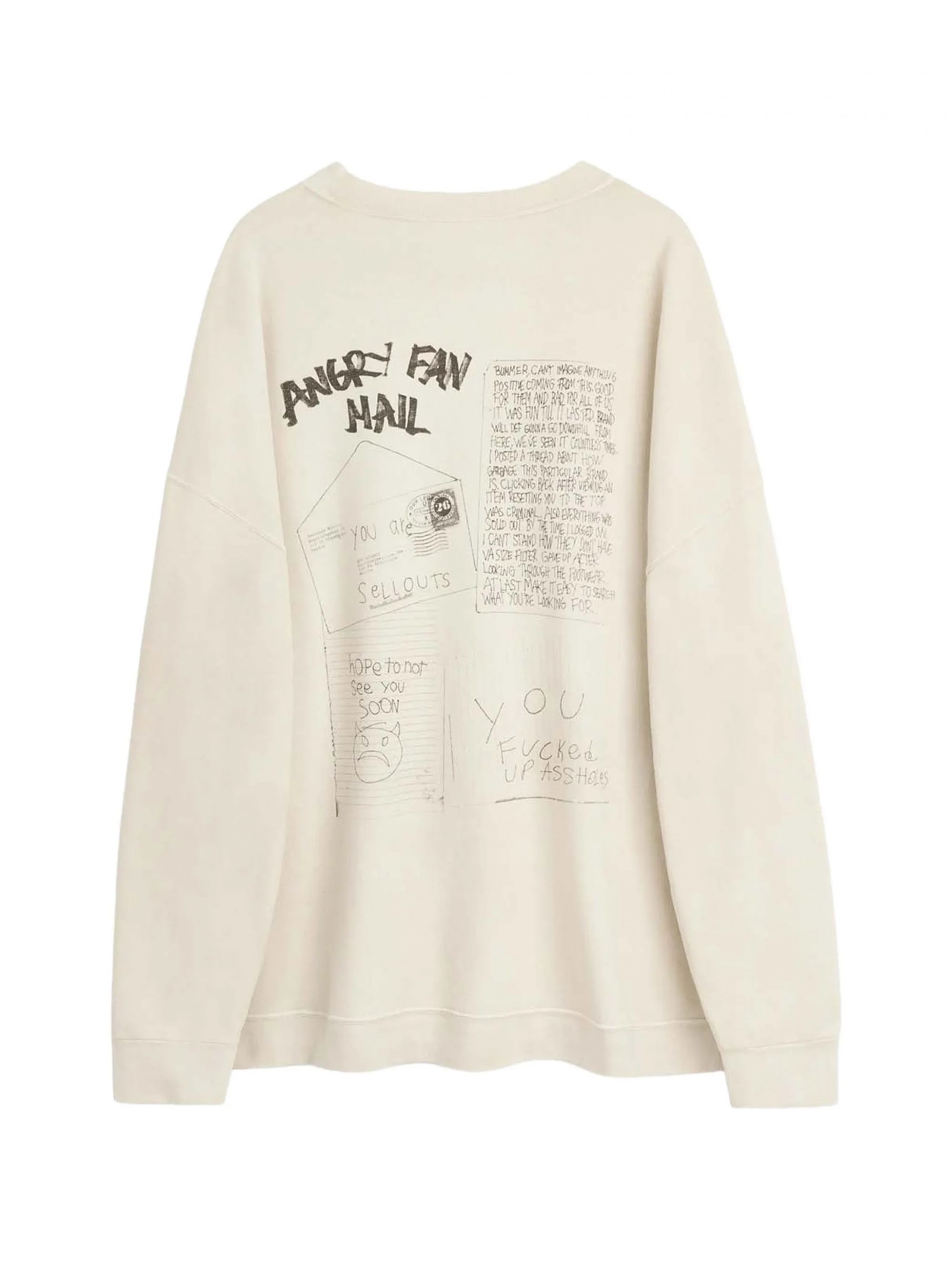 SLACK SWEATSHIRT #ANGRY FAN MAIL PRINT OUR LEGACY Jersey M2266SA