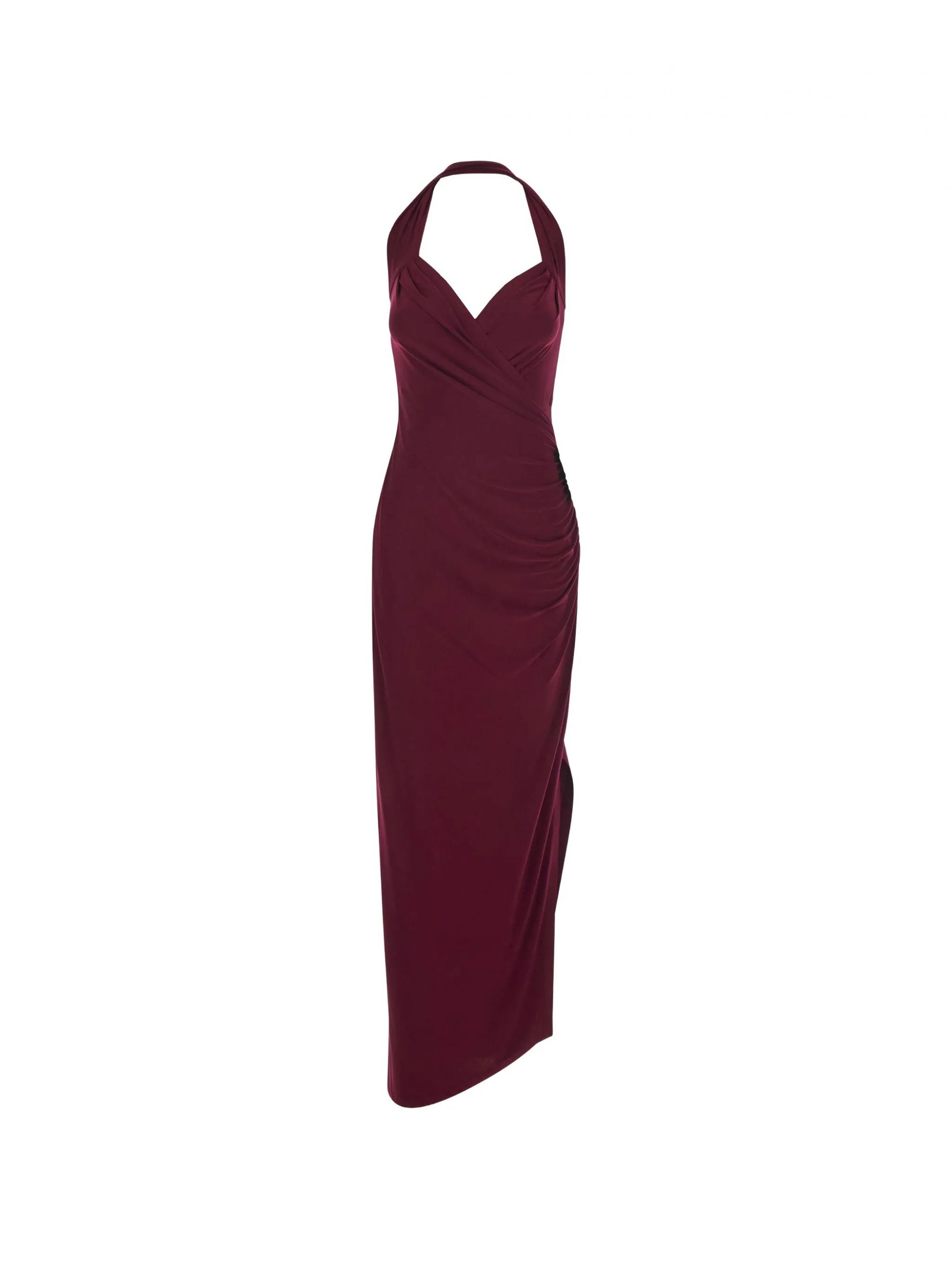 HALTER SWEETHEART SIDE DRAPE GOWN #PLUM NORMA KAMALI Vestiti KK4253PL327043
