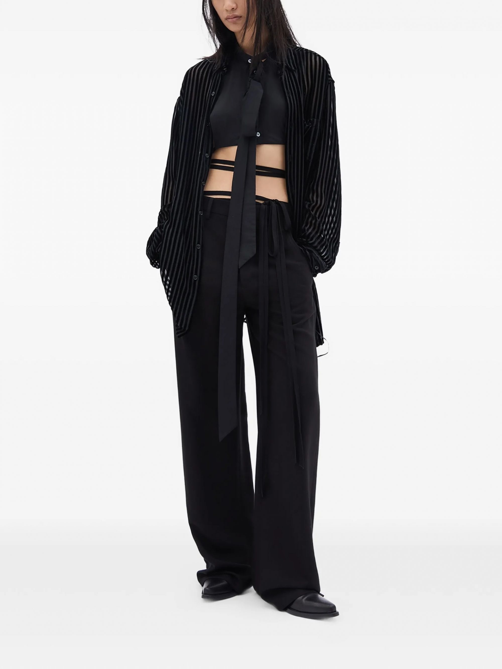 CYRA PLASTRON FOULARD BLACK #099 ANN DEMEULEMEESTER Top B0013809 FA026 099