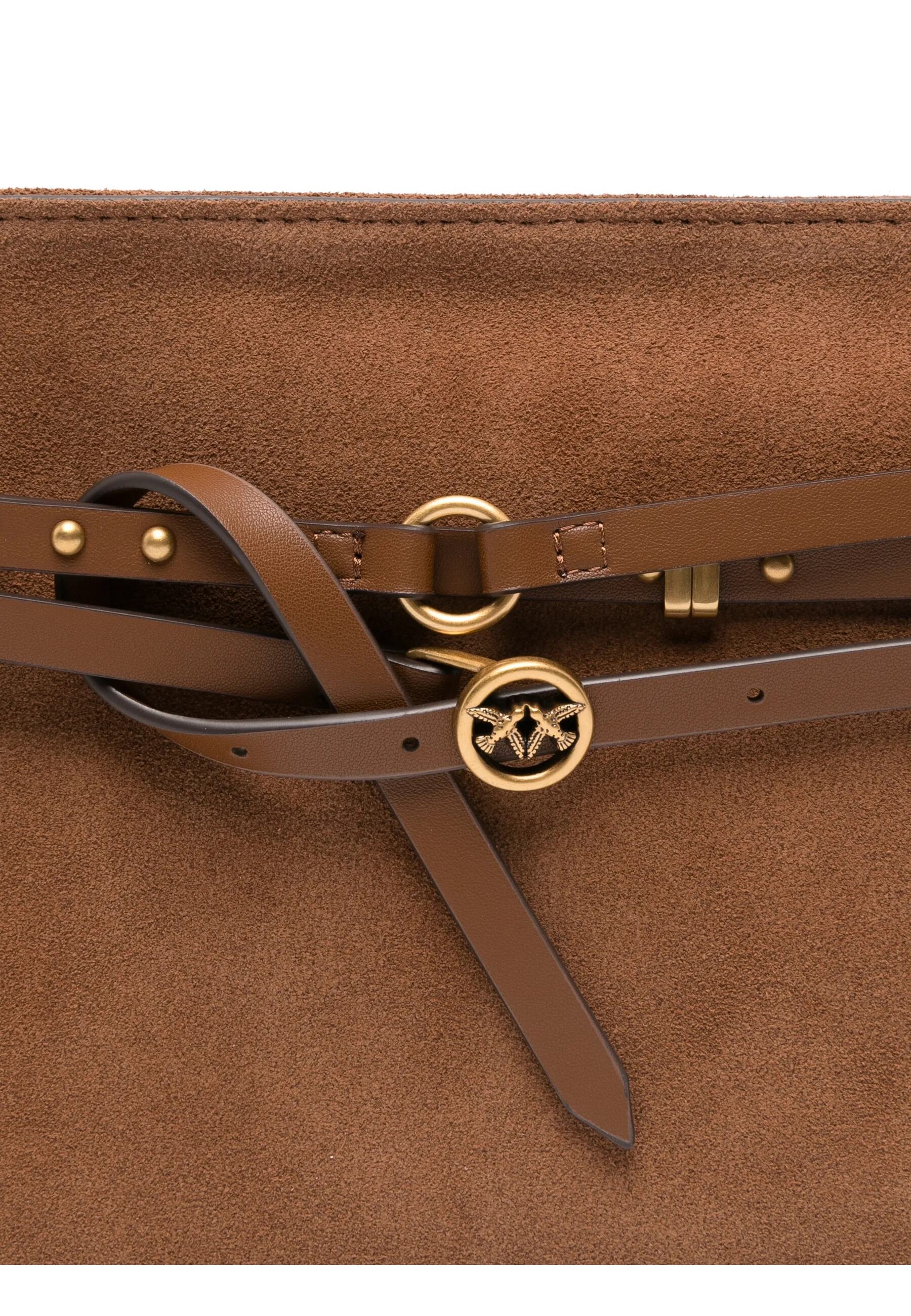 BELT BAG CLASSIC SUEDE MARRONE #L17Q PINKO Borse 106176 A0F6/L17Q