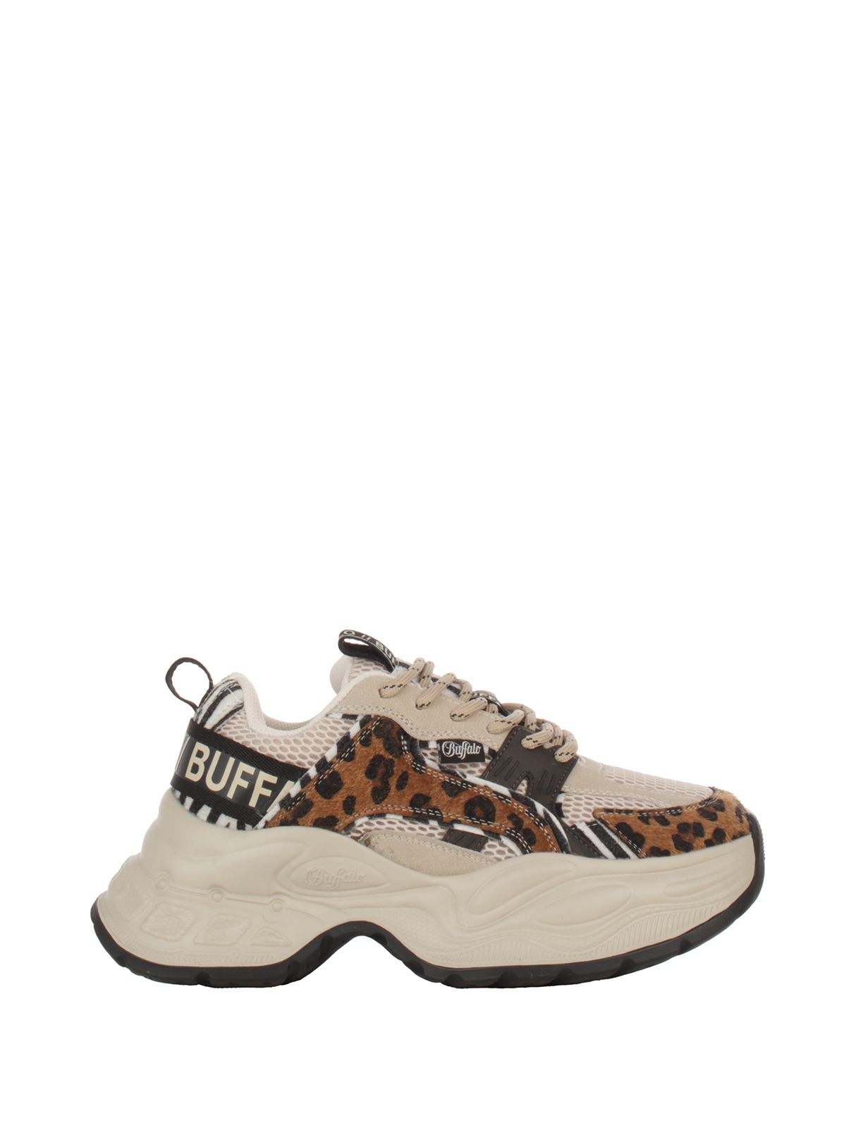 YUNO-VEGAN NAPPA/ MESH #BEIGE ANIMAL MIX BUFFALO Shoes 1636751-XE