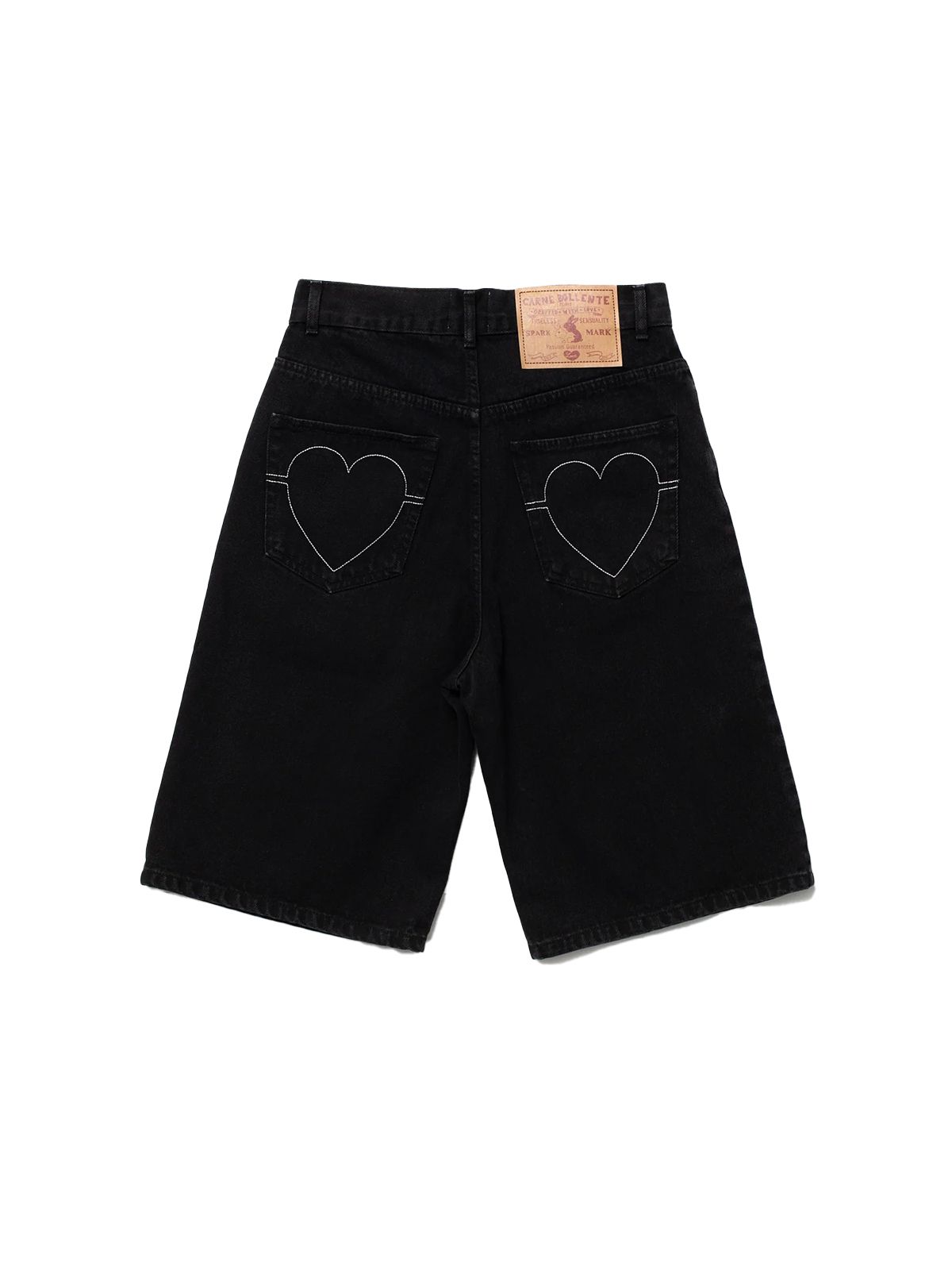 HEART ON HARD ON #OFF-BLACK CARNE BOLLENTE Shorts SS26SH0201