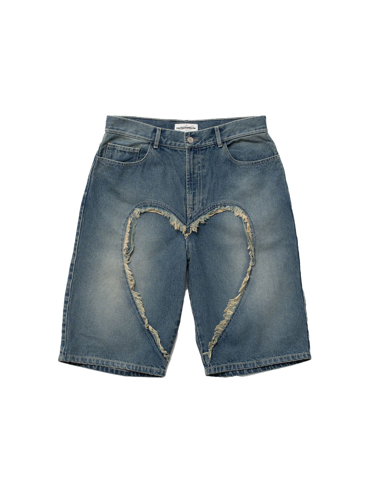 LOVE SHORTS #OFF-BLUE CARNE BOLLENTE Shorts SS26SH0101