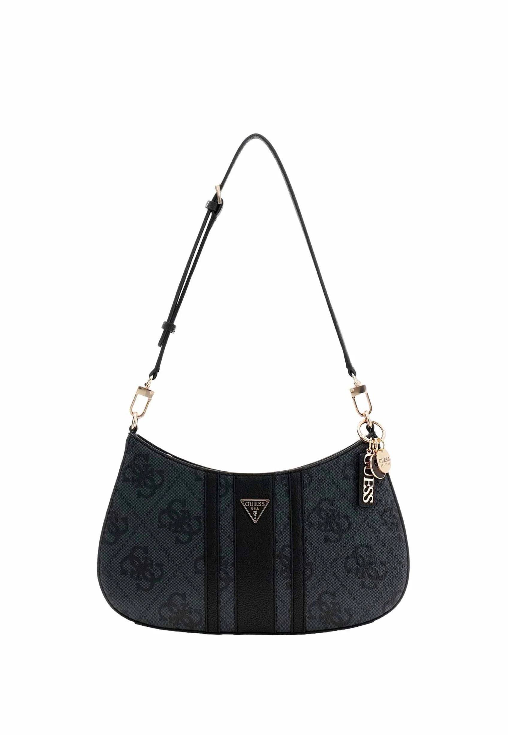 NOELLE II TOP ZIP SHOULDER BAG #COAL LOGO GUESS  Bags HWSS96 72180 CLO