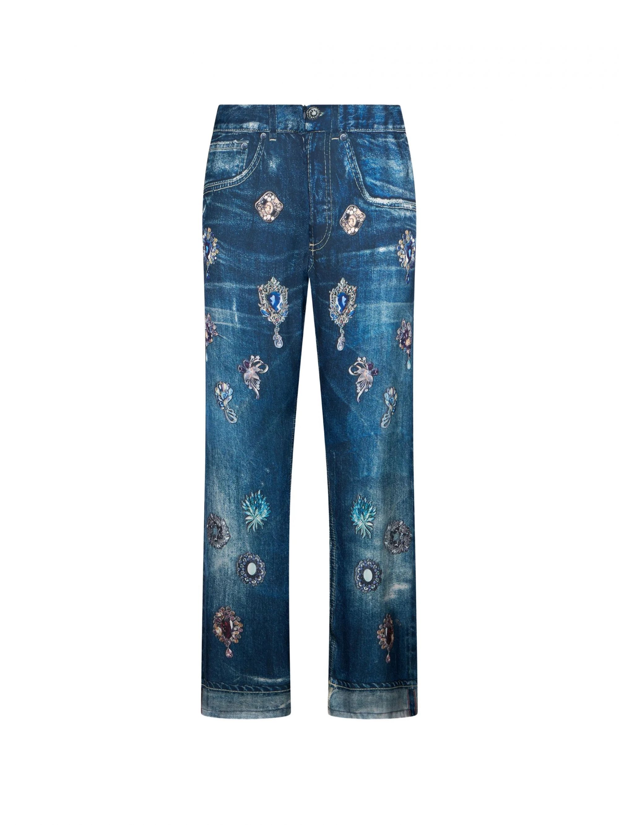 PANT.STRAIGHT DIGITAL REG.W. DEN.BLUE #79045 LIU JO Pantaloni UA6311T5958 79045