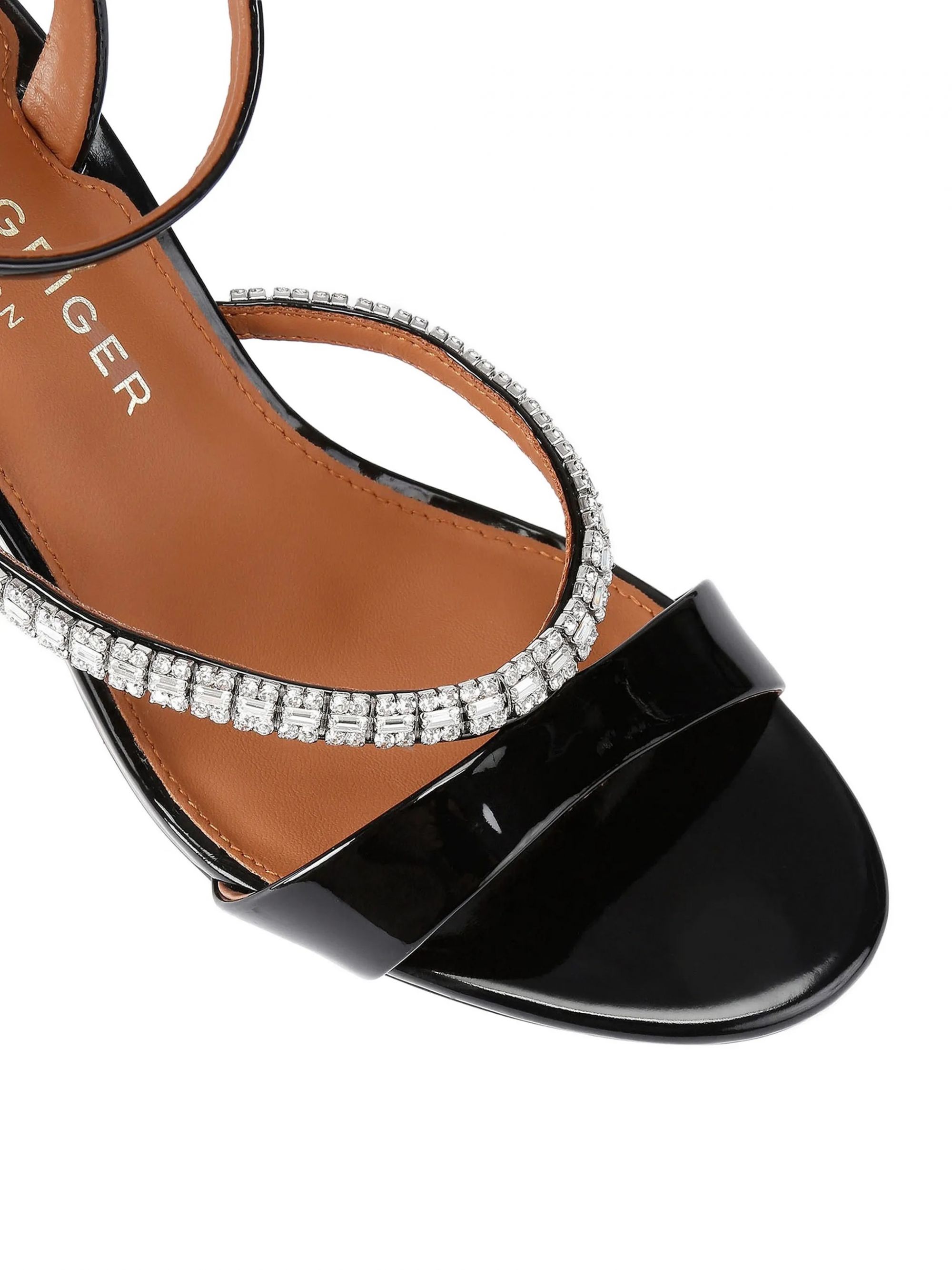 CRYSTAL STRAP SANDAL 90 #BLACK KURT GEIGER LONDON Scarpe 5393700309