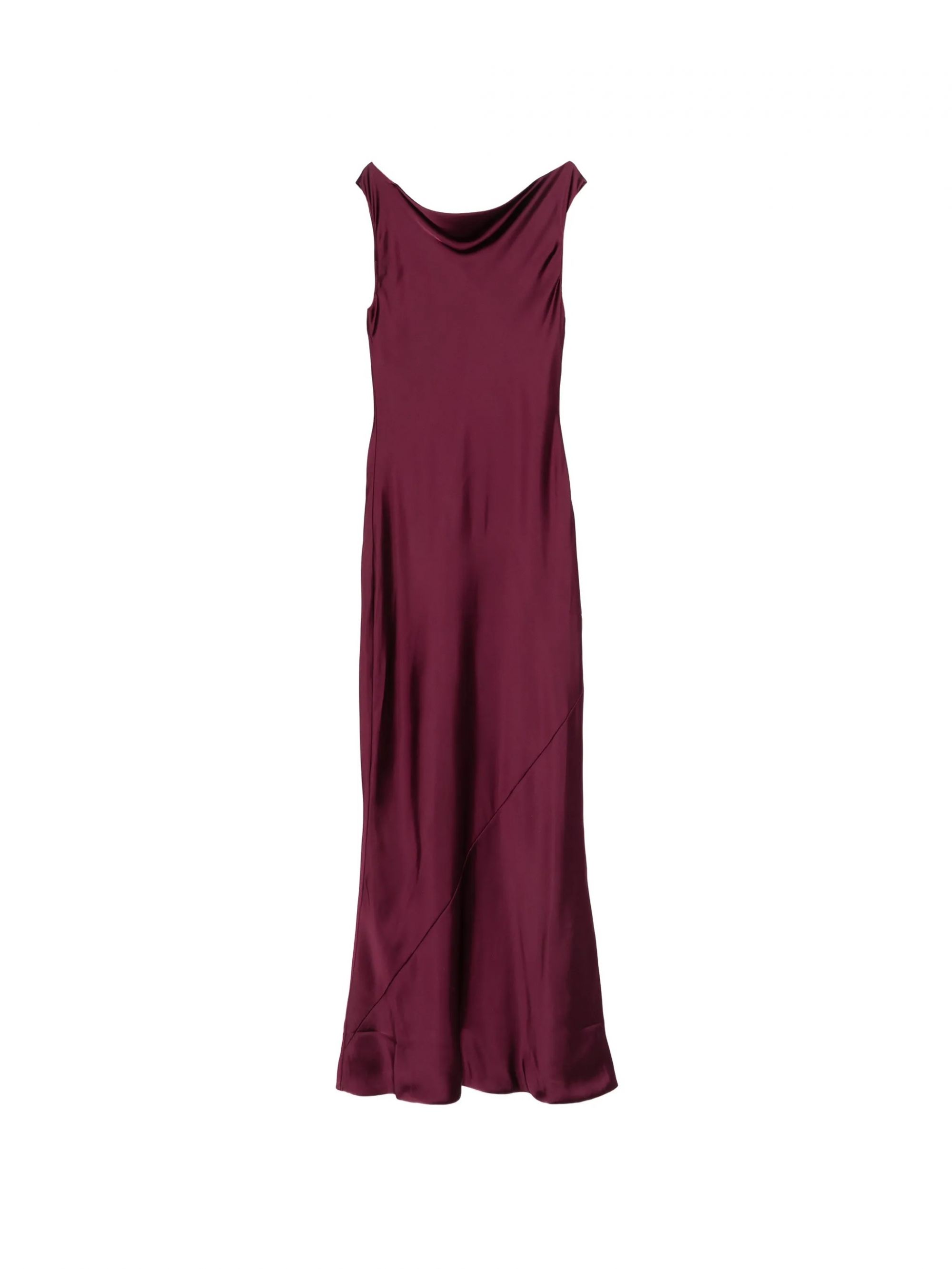 SLEEVELESS LOW BACK DRAPE GOWN #PLUM NORMA KAMALI Vestiti ST4253SAP15043
