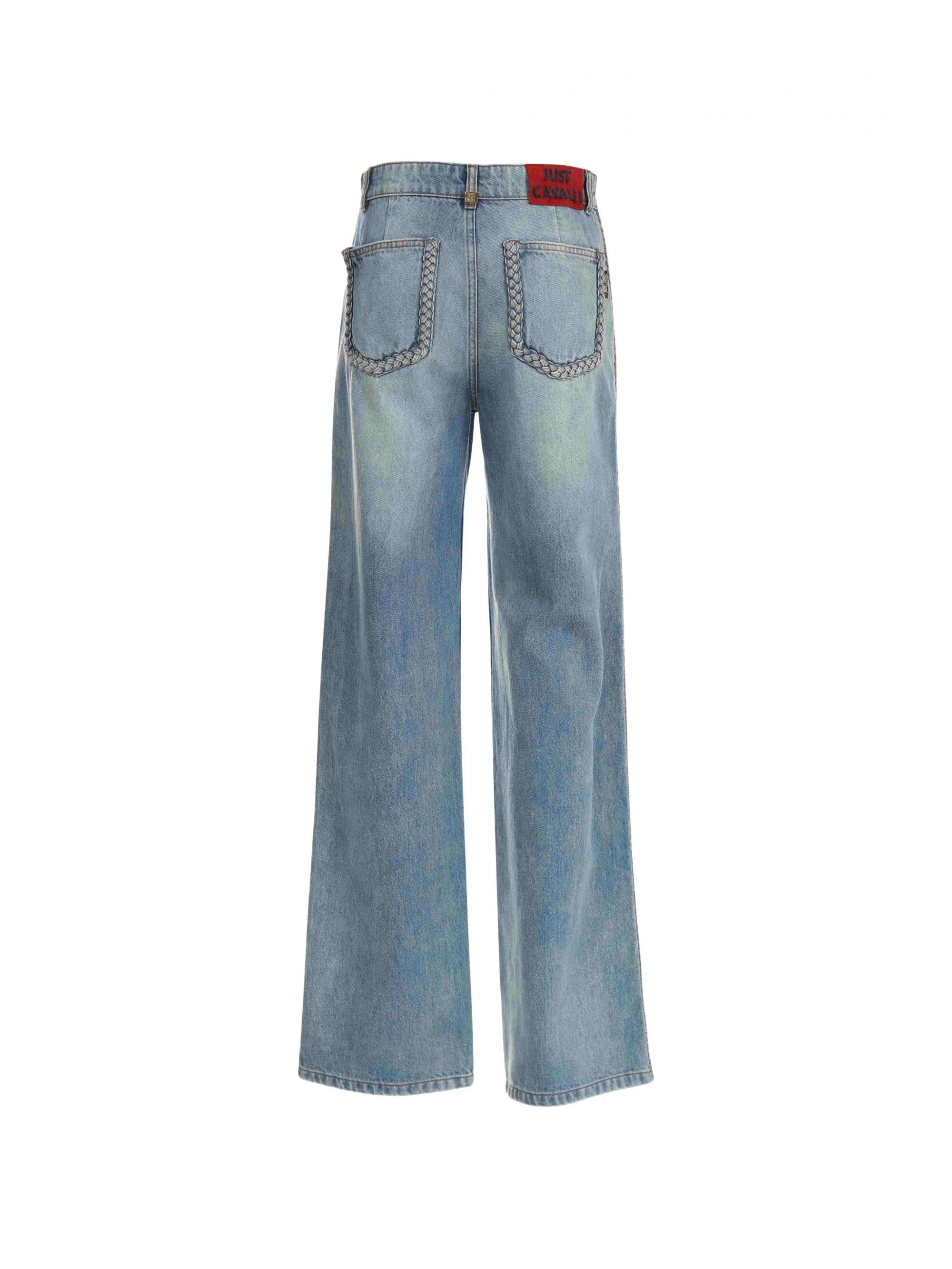 STRAIGHT PATCH POCKETS INDIGO MIDBLUE #904 JUST CAVALLI Jeans 80PAB5T3 CDWCD