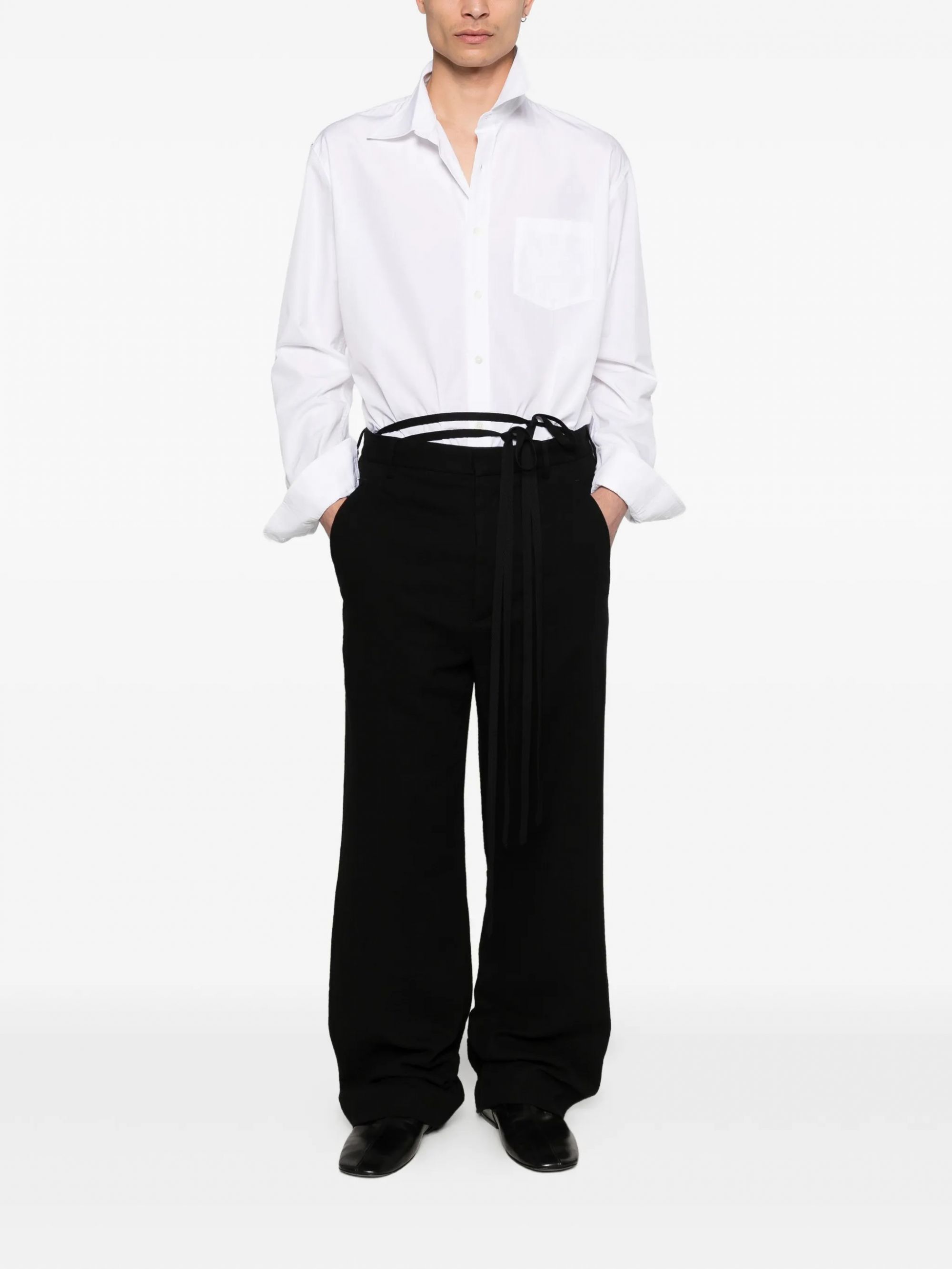 LEON COMFORT FIT TROUSERS BLACK #099 ANN DEMEULEMEESTER Trousers B0010304 FA718 099