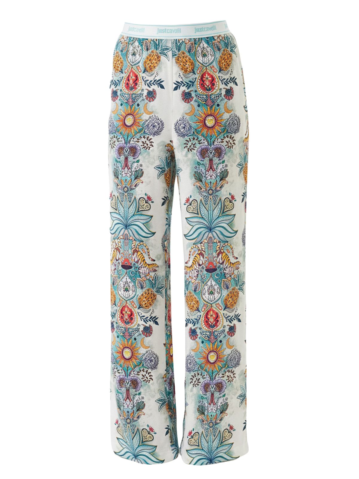 REGULAR CREPE VISCOSA TURCHESE CHIRO #217 JUST CAVALLI Pantaloni 80PAA120 NS837