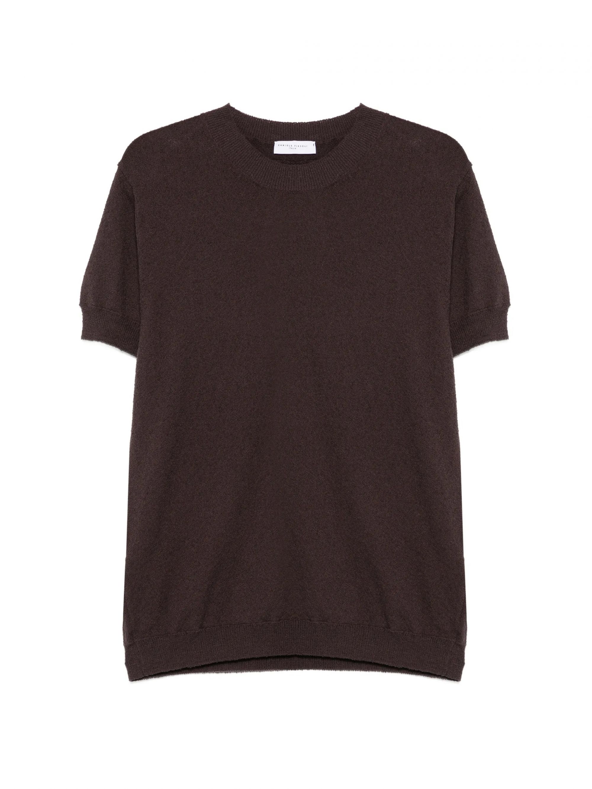 TSHIRT PARICOLLO MISTO COTONE MOKA #33 DANIELE FIESOLI T-shirt 3066