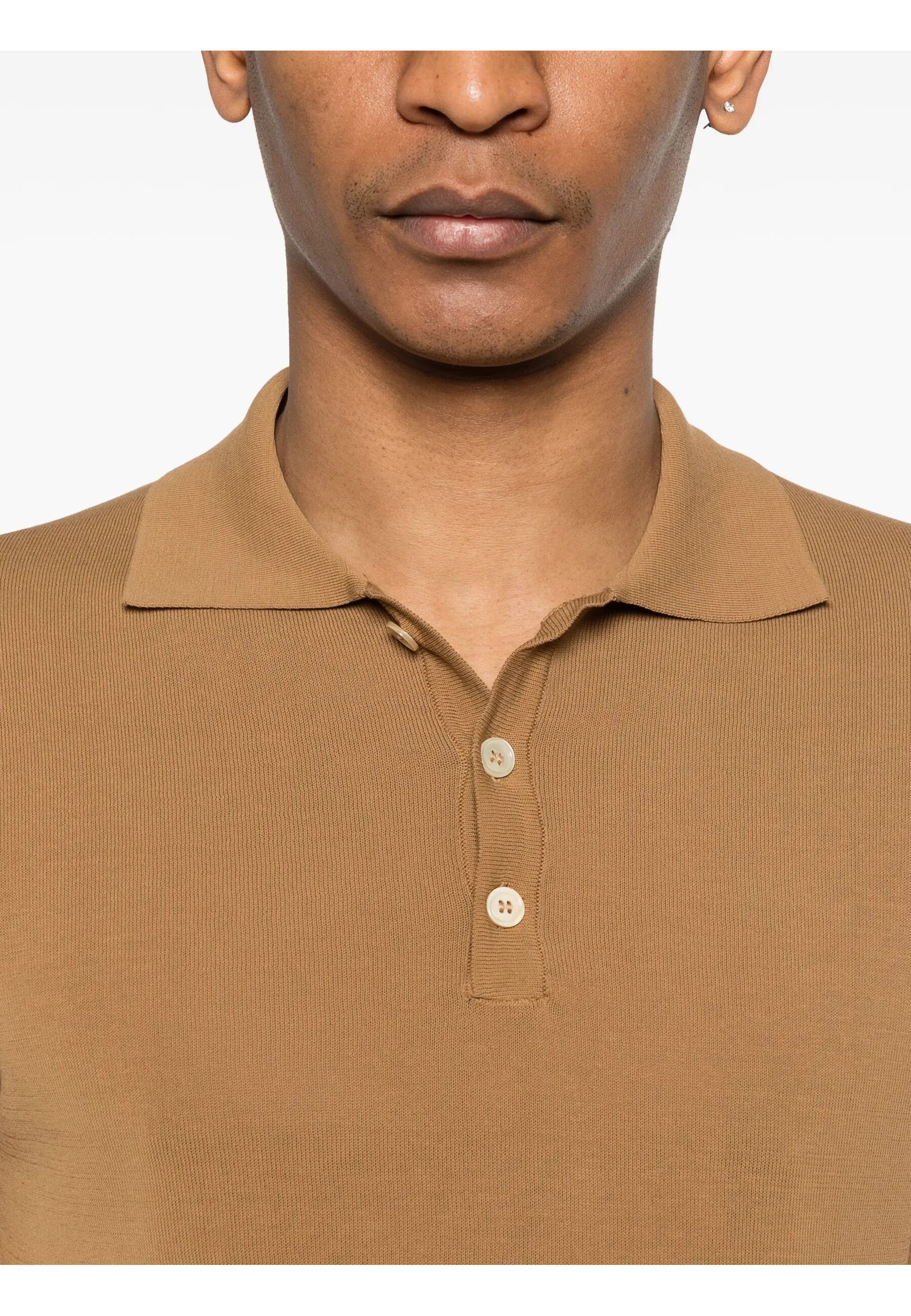 POLO M/CORTA COTTON CREPE RHUM #35 DANIELE FIESOLI Maglieria 0305