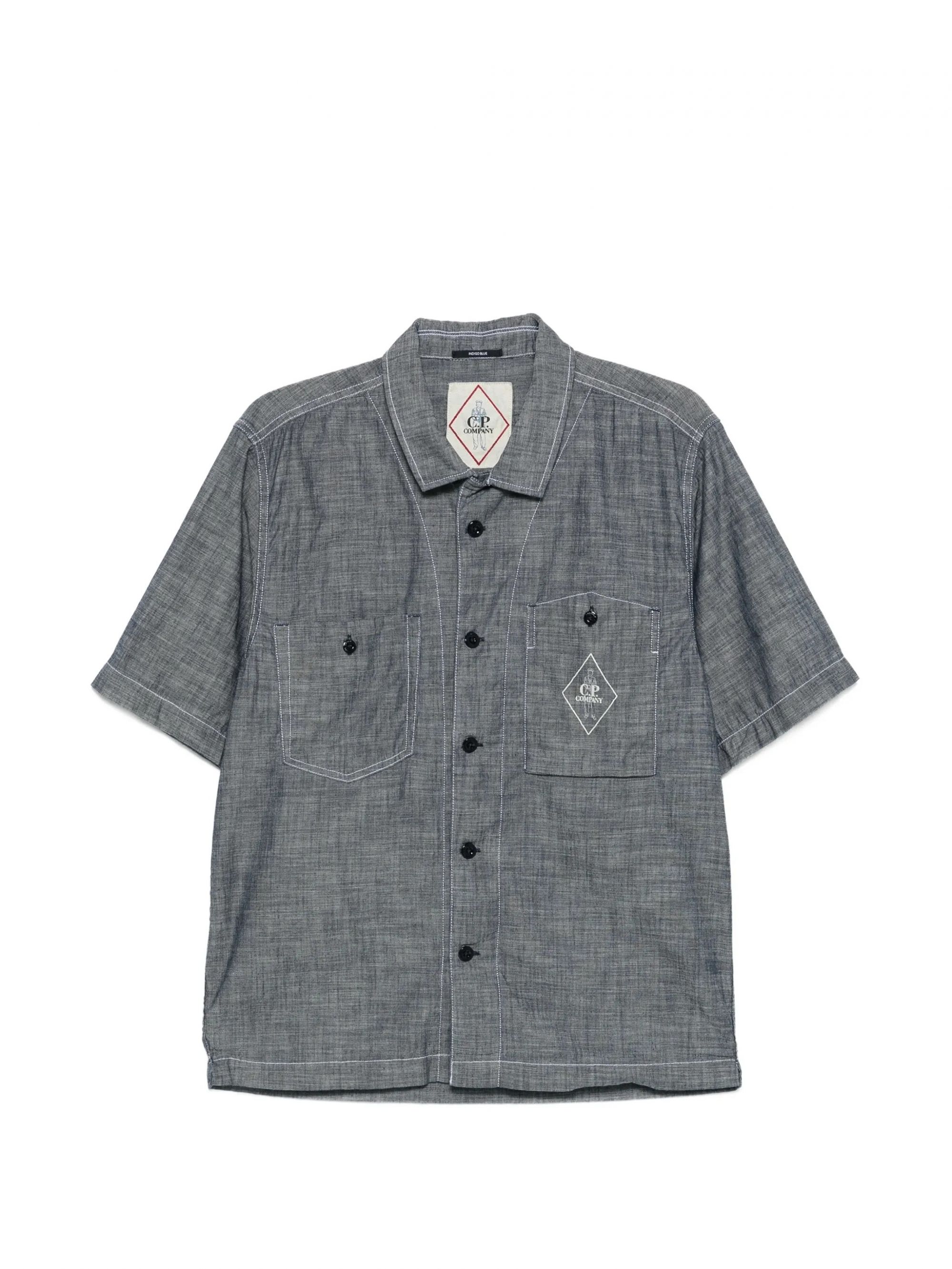 SHIRT SHORT SLEEVE IN CHAMBRAY #D17 C.P. COMPANY Camicie 20CMSH196A110065W