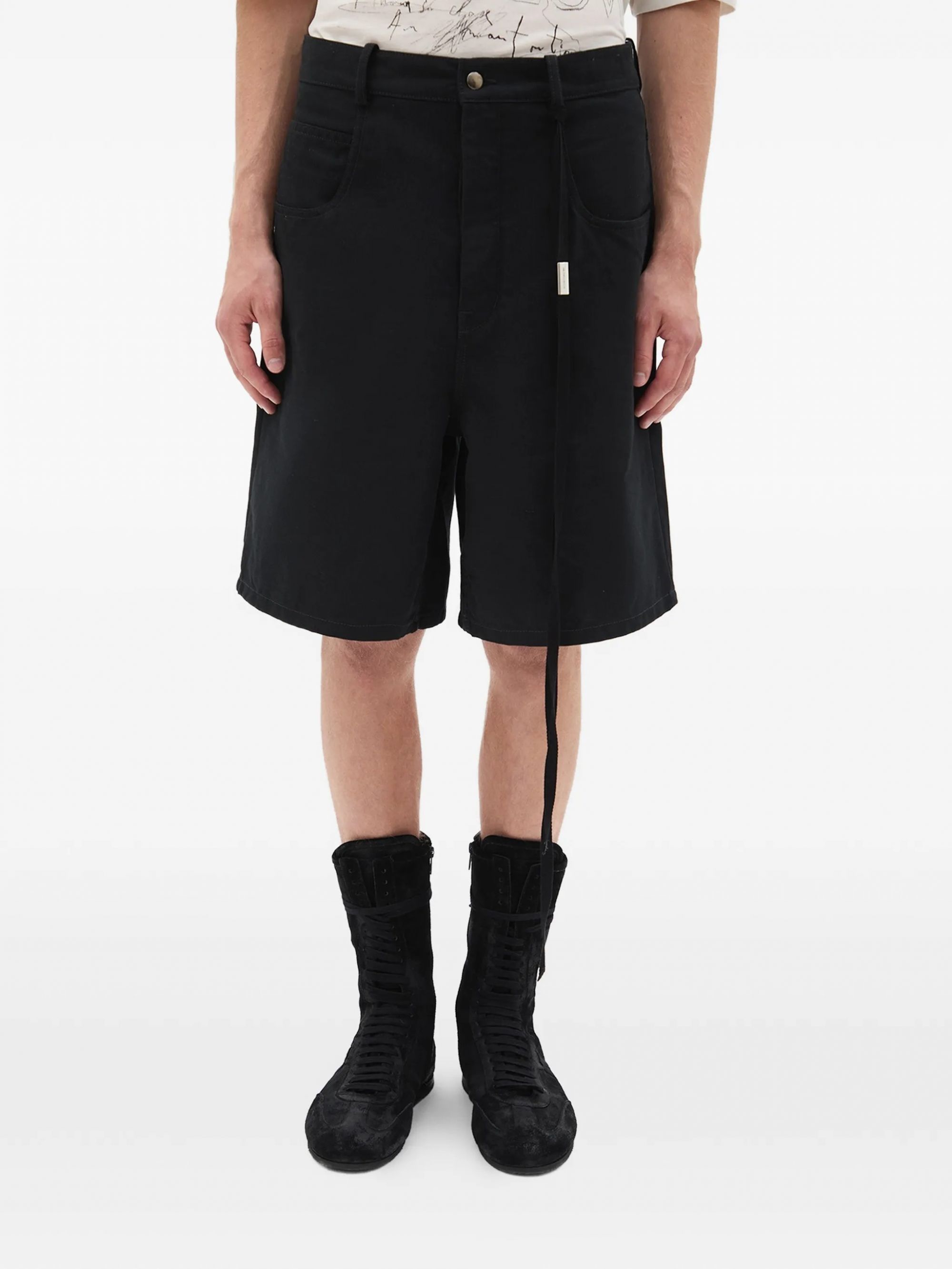 NARVE 5-POCKETS COMFORT BERMUDA BLACK #099 ANN DEMEULEMEESTER Shorts B0013799 FA722 099