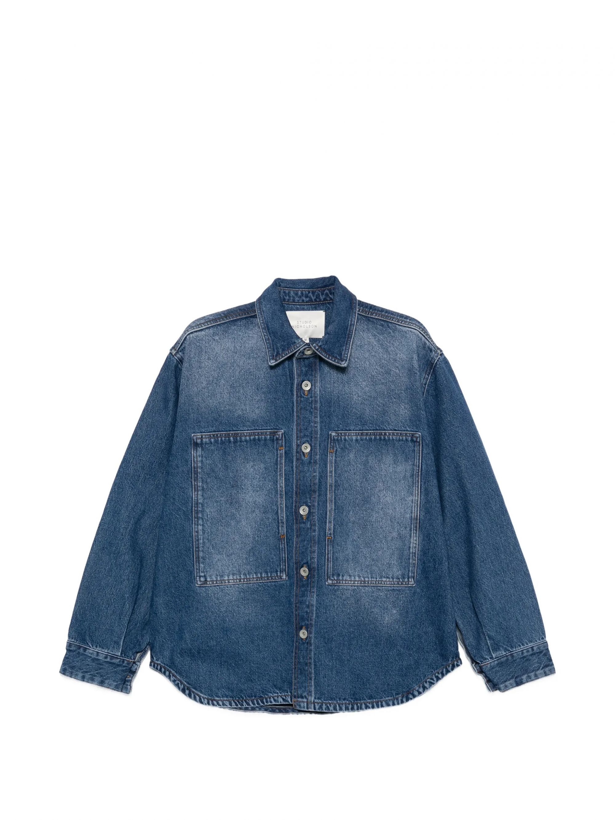 DENIM OVERSHIRT #WORN WASH INDIGO STUDIO NICHOLSON Camicie SAXON SNM 1524